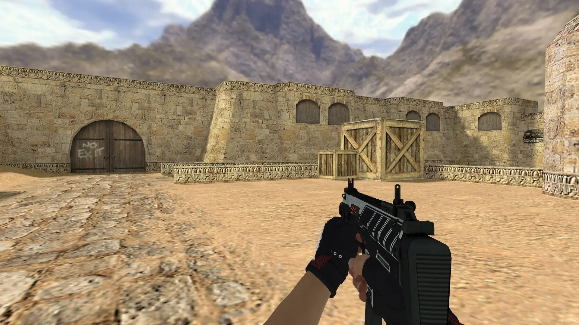 MP5 — Bloodhound Gloves Charred Pack — de_dust2 (first person)
