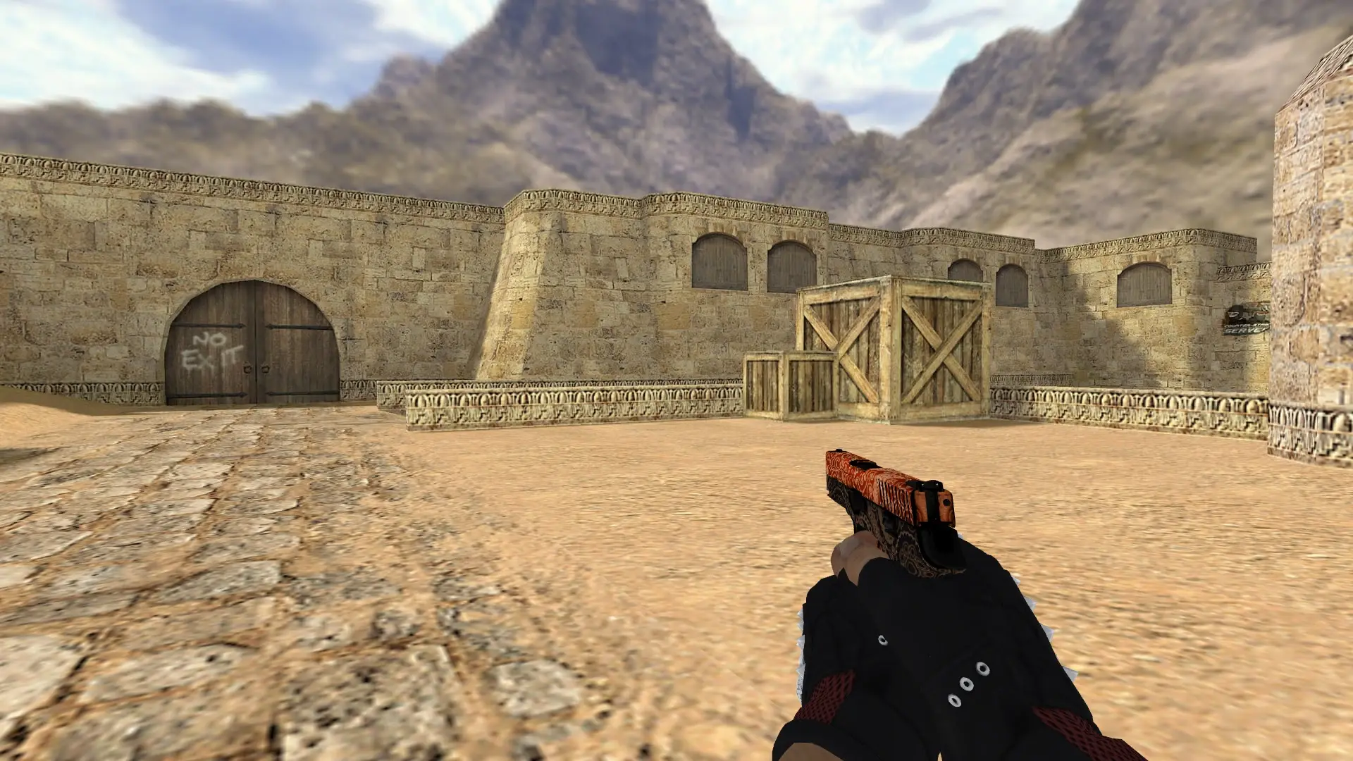 P228 — Bloodhound Gloves Charred Pack — de_dust2 (first person)