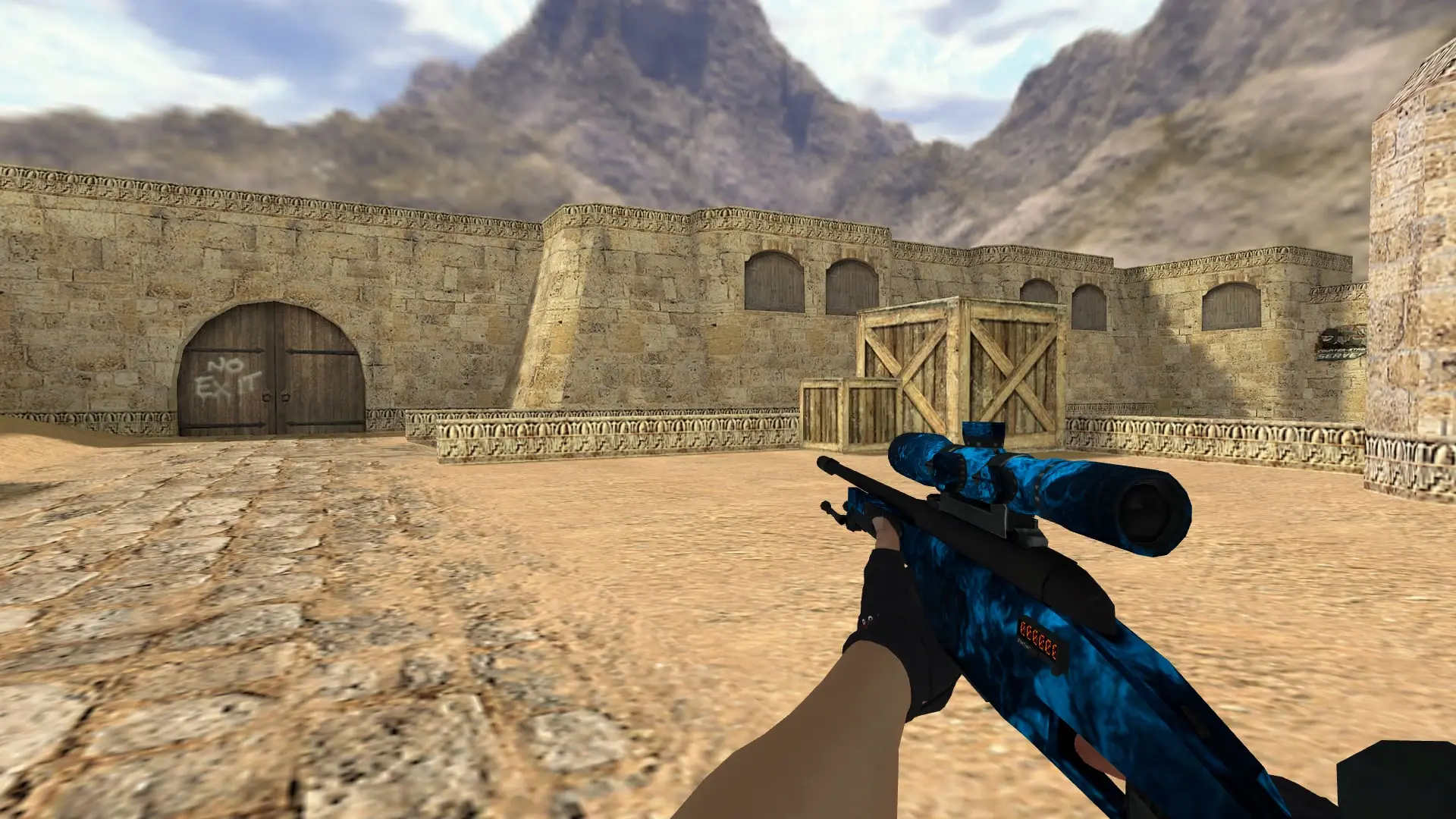 Scout — Bloodhound Gloves Charred Pack — de_dust2 (first person)