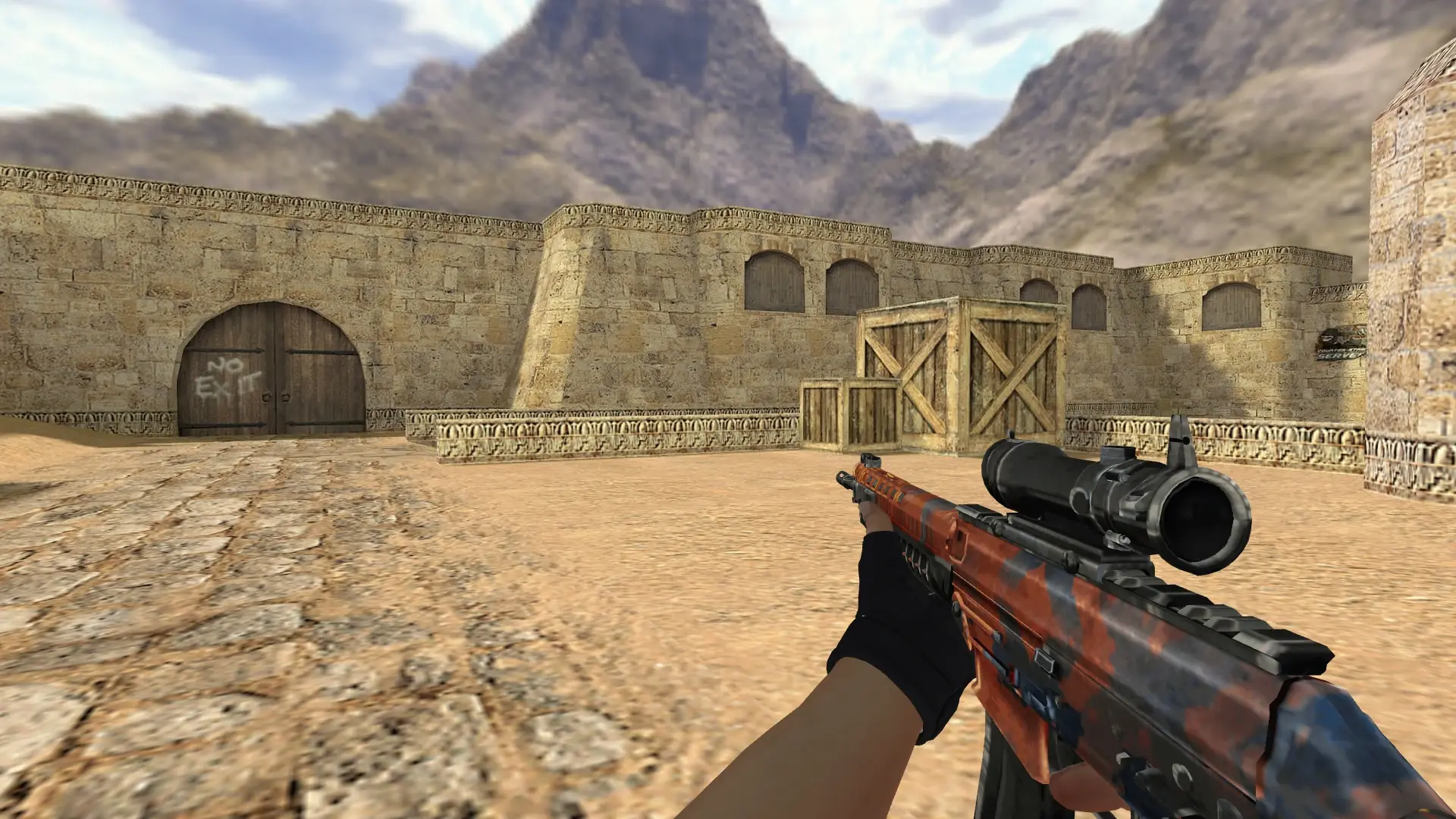 SG552 — Bloodhound Gloves Charred Pack — de_dust2 (first person)