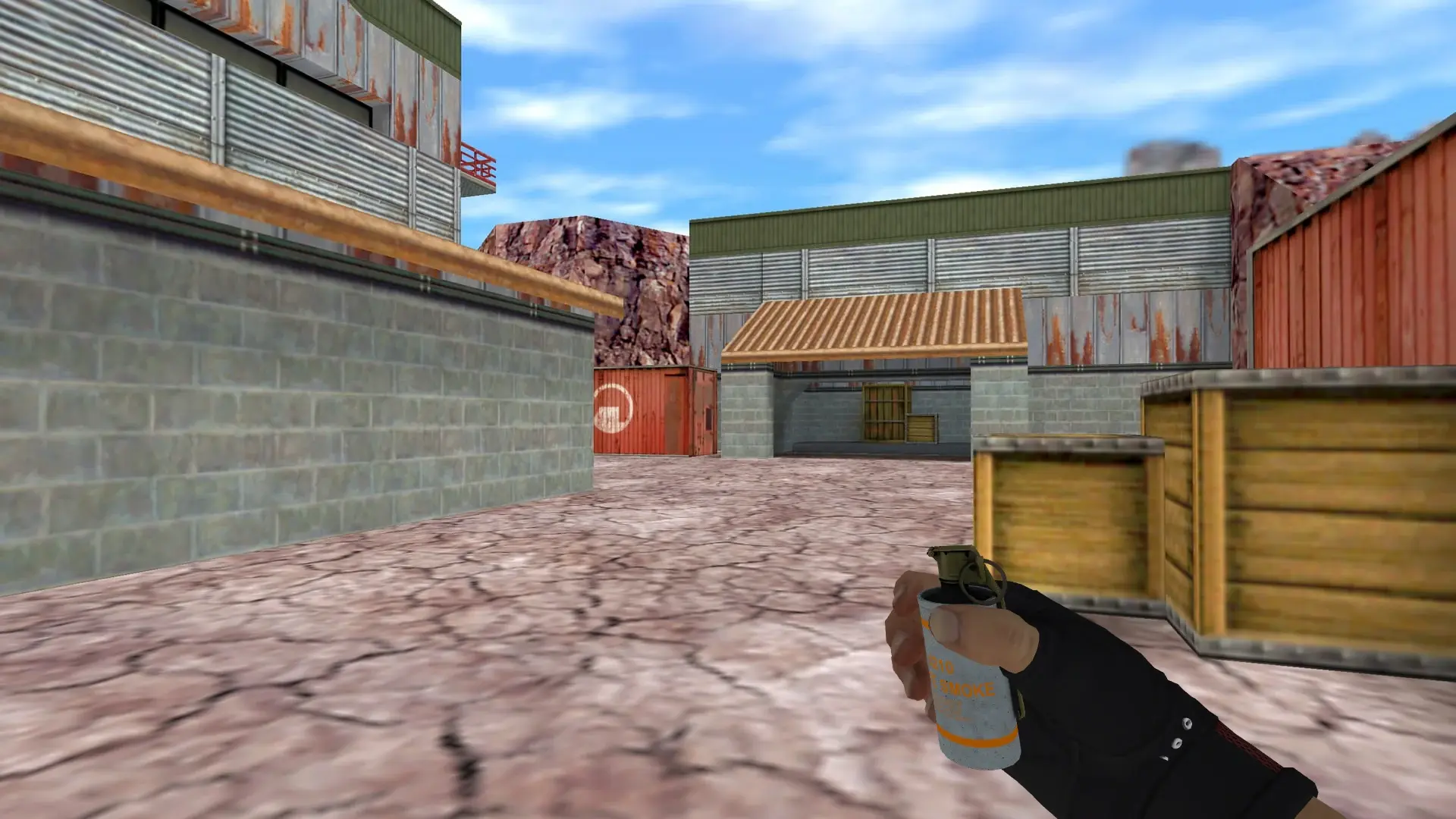 Smoke Grenade — Bloodhound Gloves Charred Pack — de_nuke (first person)