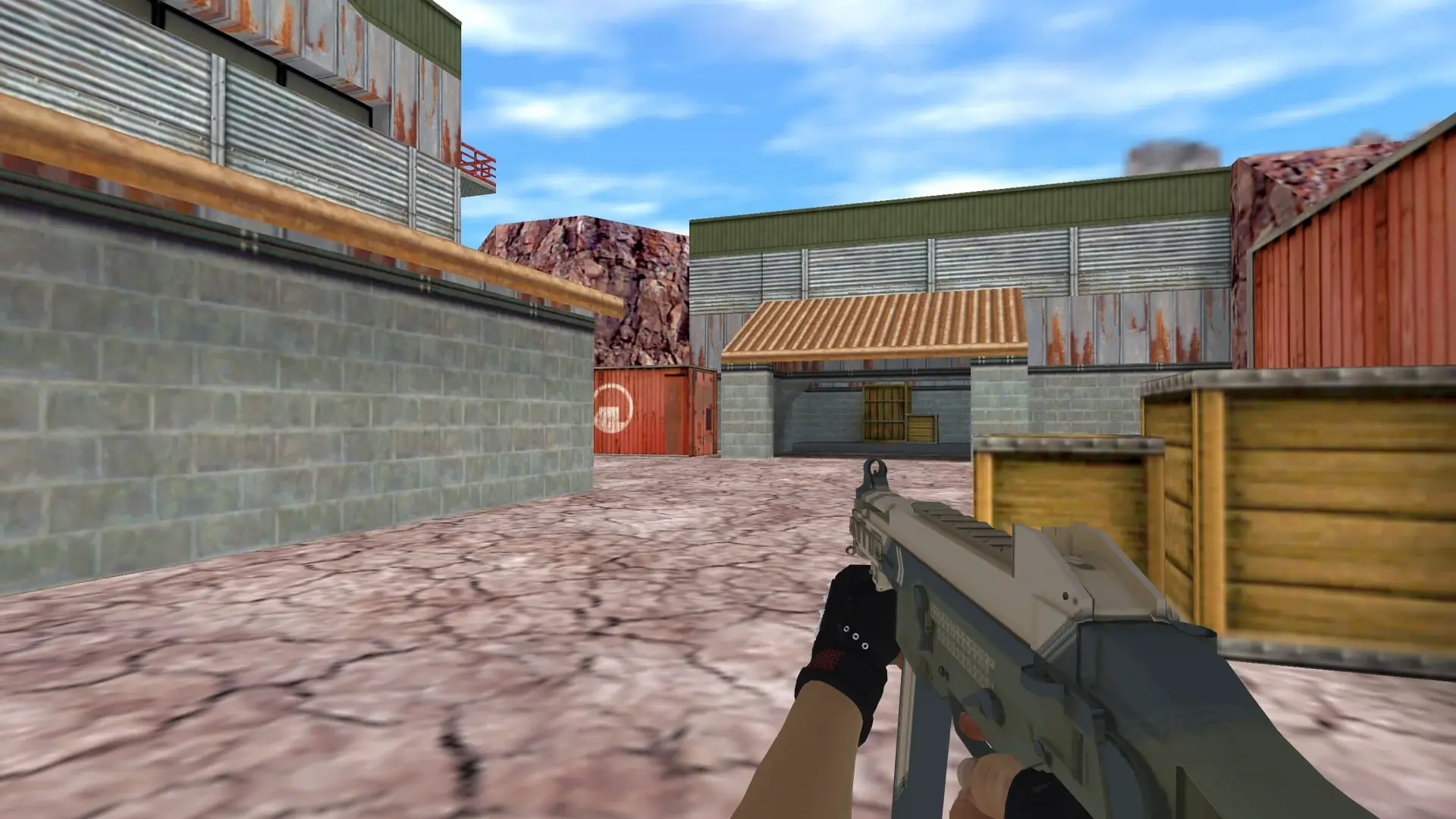 UMP-45 — Bloodhound Gloves Charred Pack — de_nuke (first person)
