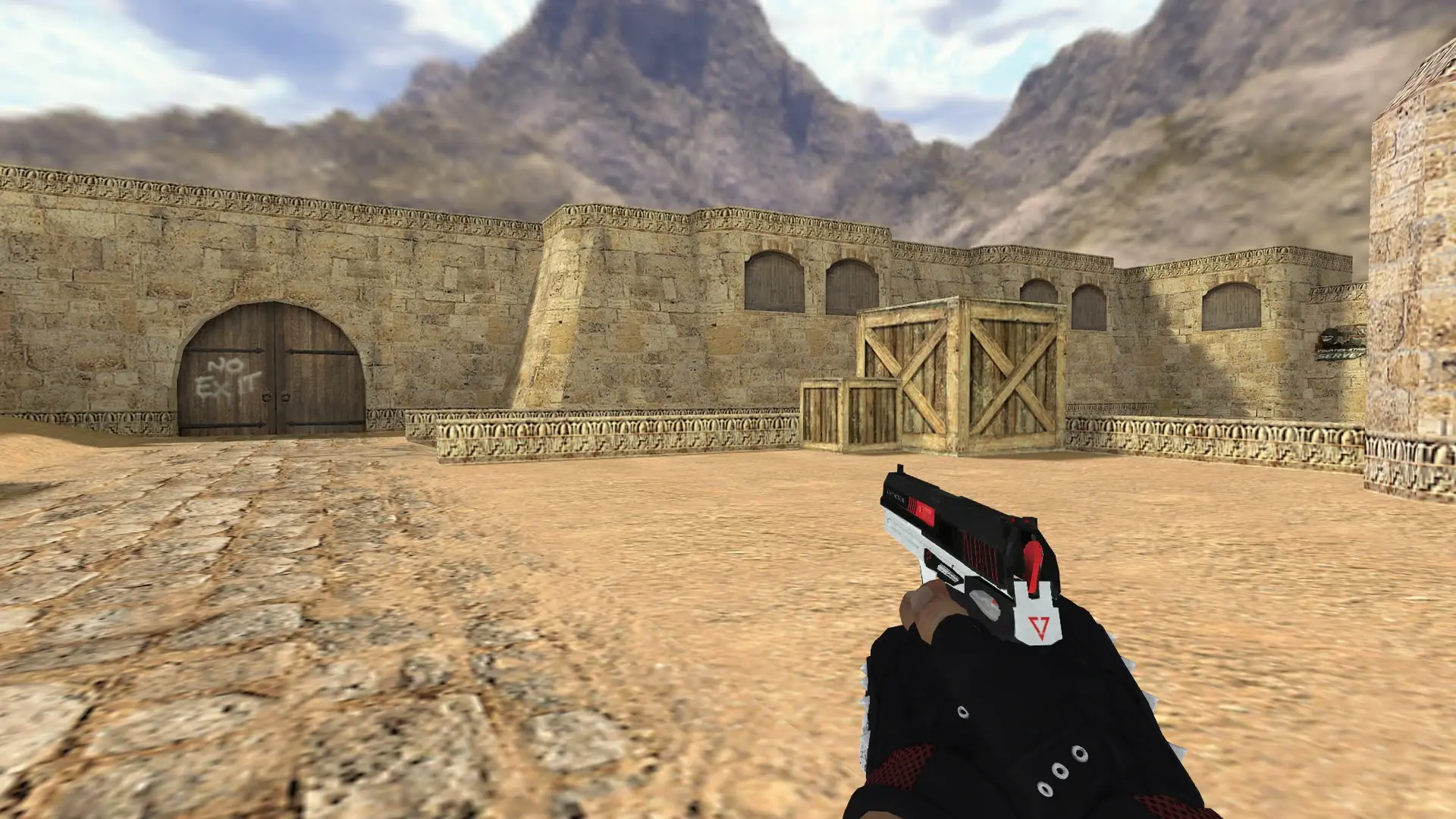 USP — Bloodhound Gloves Charred Pack — de_dust2 (first person)