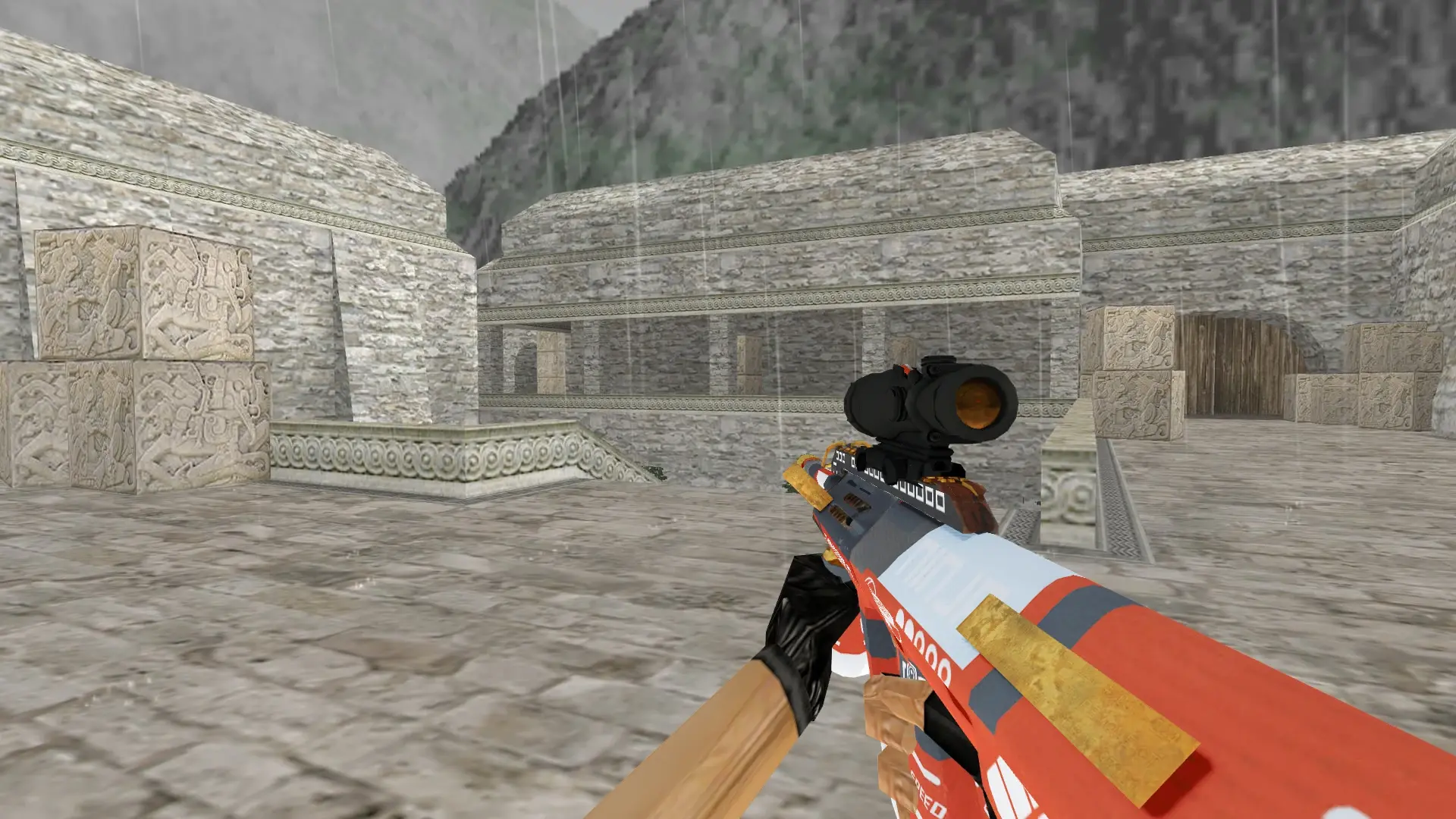 AUG — Bloodsport Weapon Pack — de_aztec (first person)