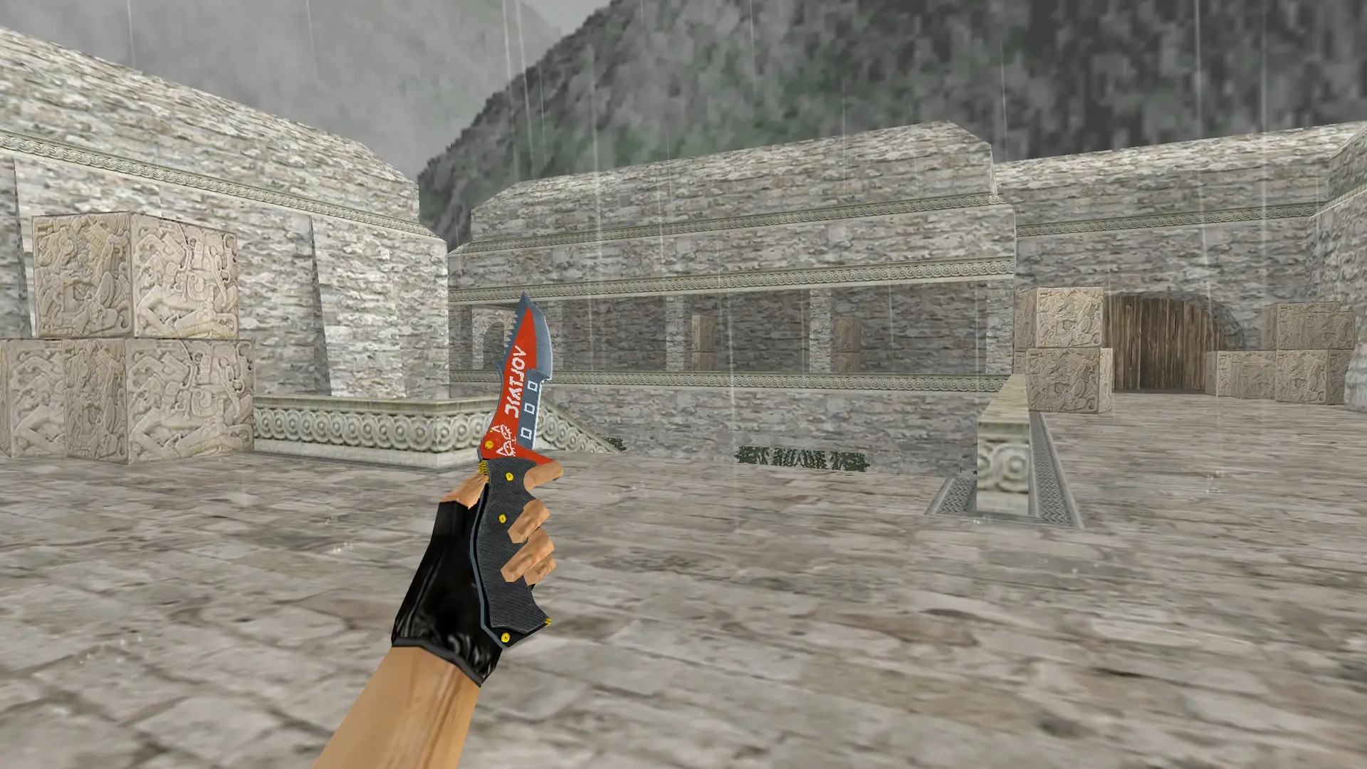 Knife — Bloodsport Weapon Pack — de_aztec (first person)