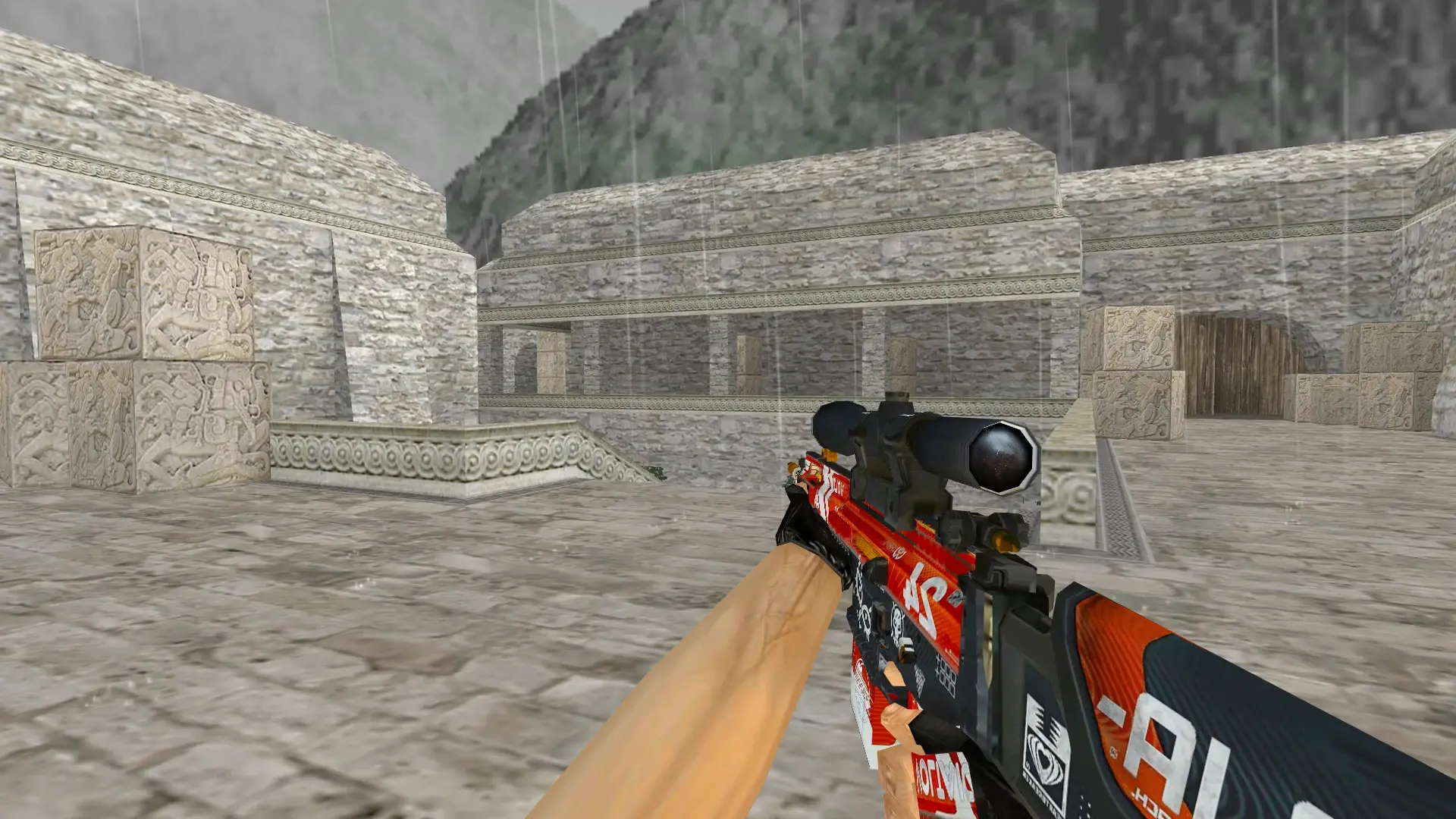 SG550 — Bloodsport Weapon Pack — de_aztec (first person)