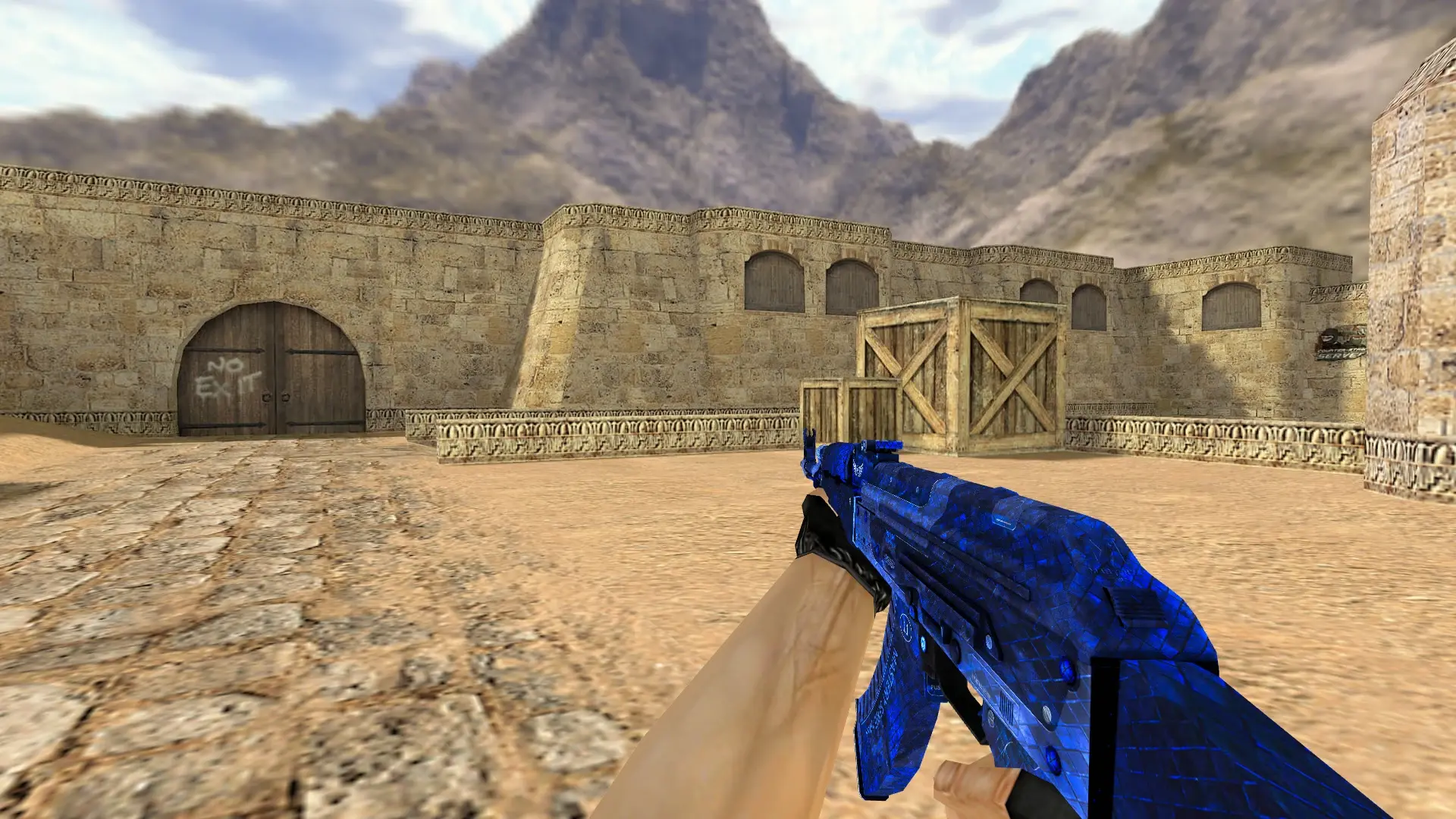 AK-47 — Blue The Prophet Pack — de_dust2 (first person)