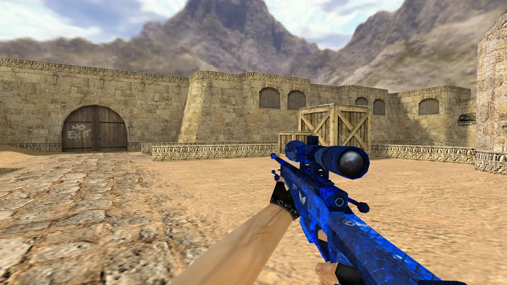 AWP — Blue The Prophet Pack — de_dust2 (first person)