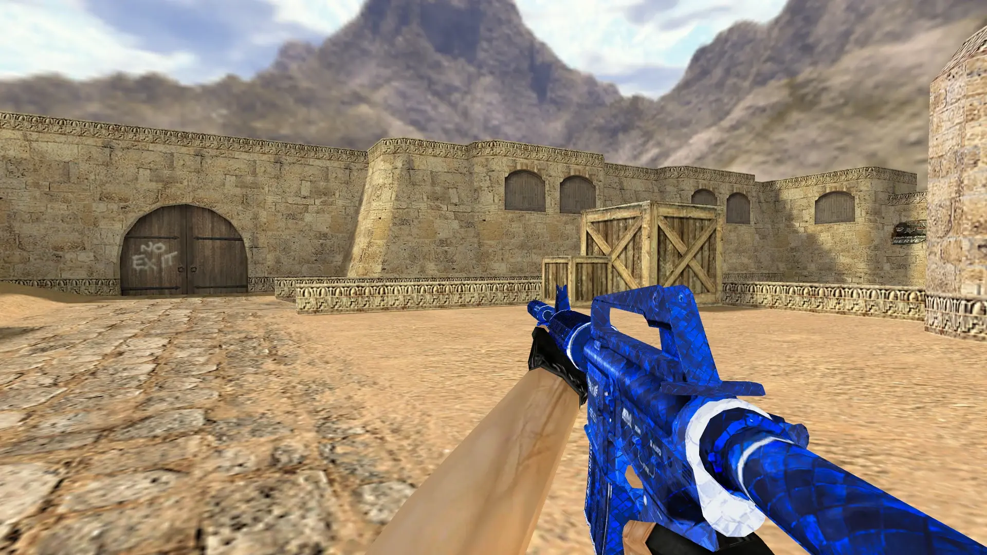 M4A1 — Blue The Prophet Pack — de_dust2 (first person)