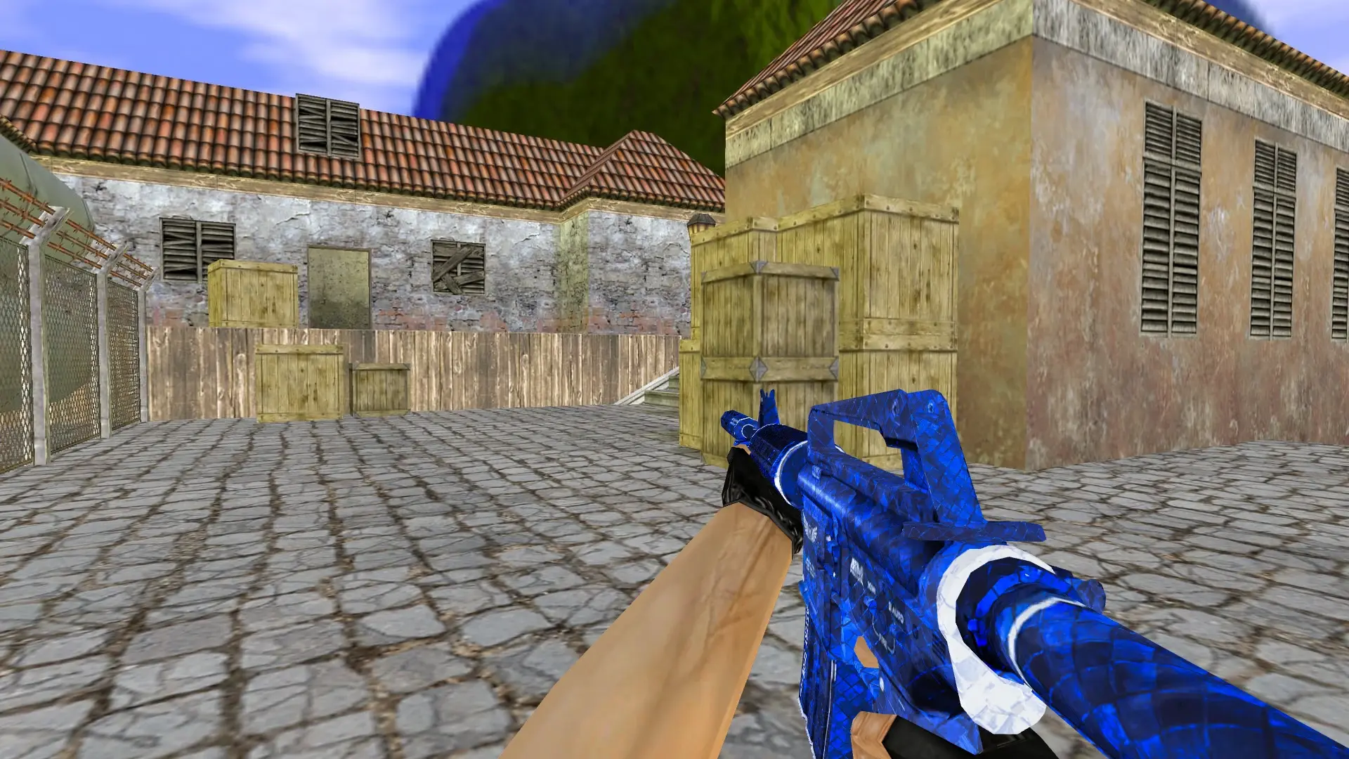 M4A1 — Blue The Prophet Pack — de_inferno (first person)