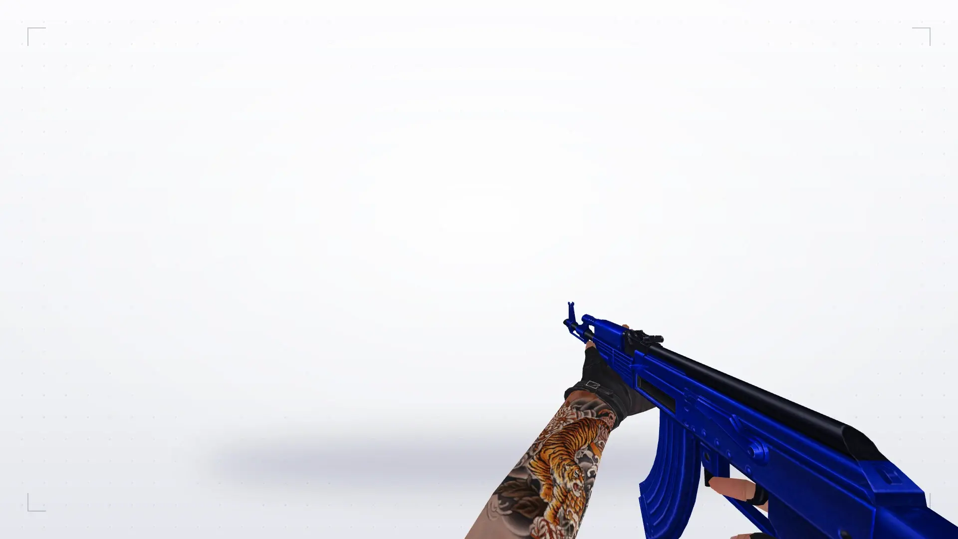 AK-47 — Blue Weapons with Tattoo — first person