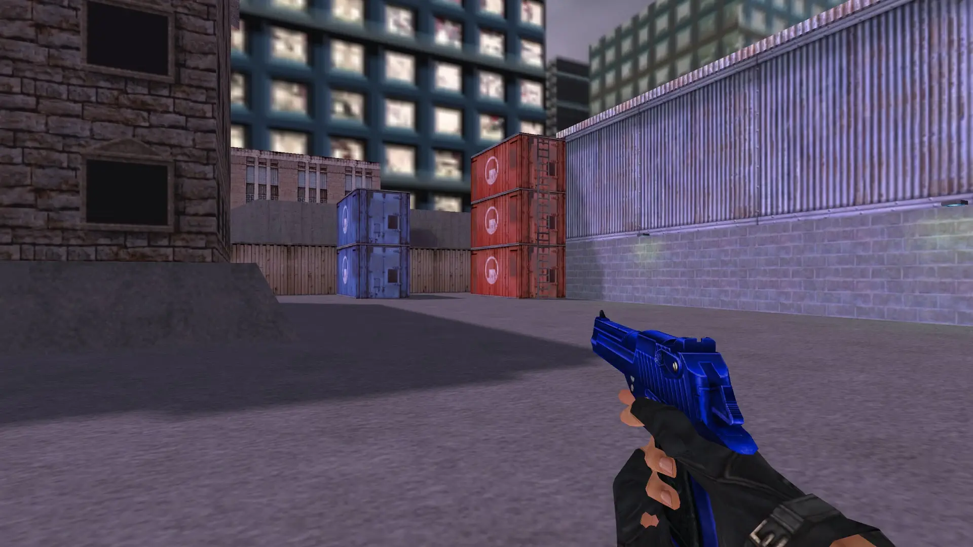 Desert Eagle — Blue Weapons with Tattoo — cs_assault (first person)