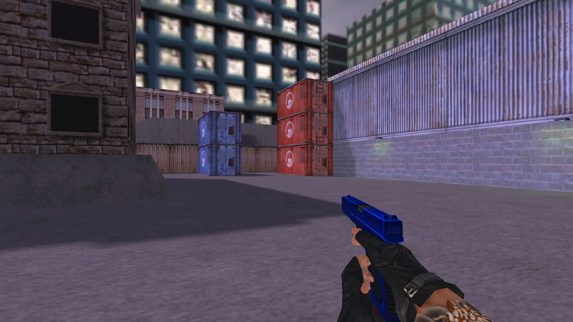 Glock-18 — Blue Weapons with Tattoo — cs_assault (first person)