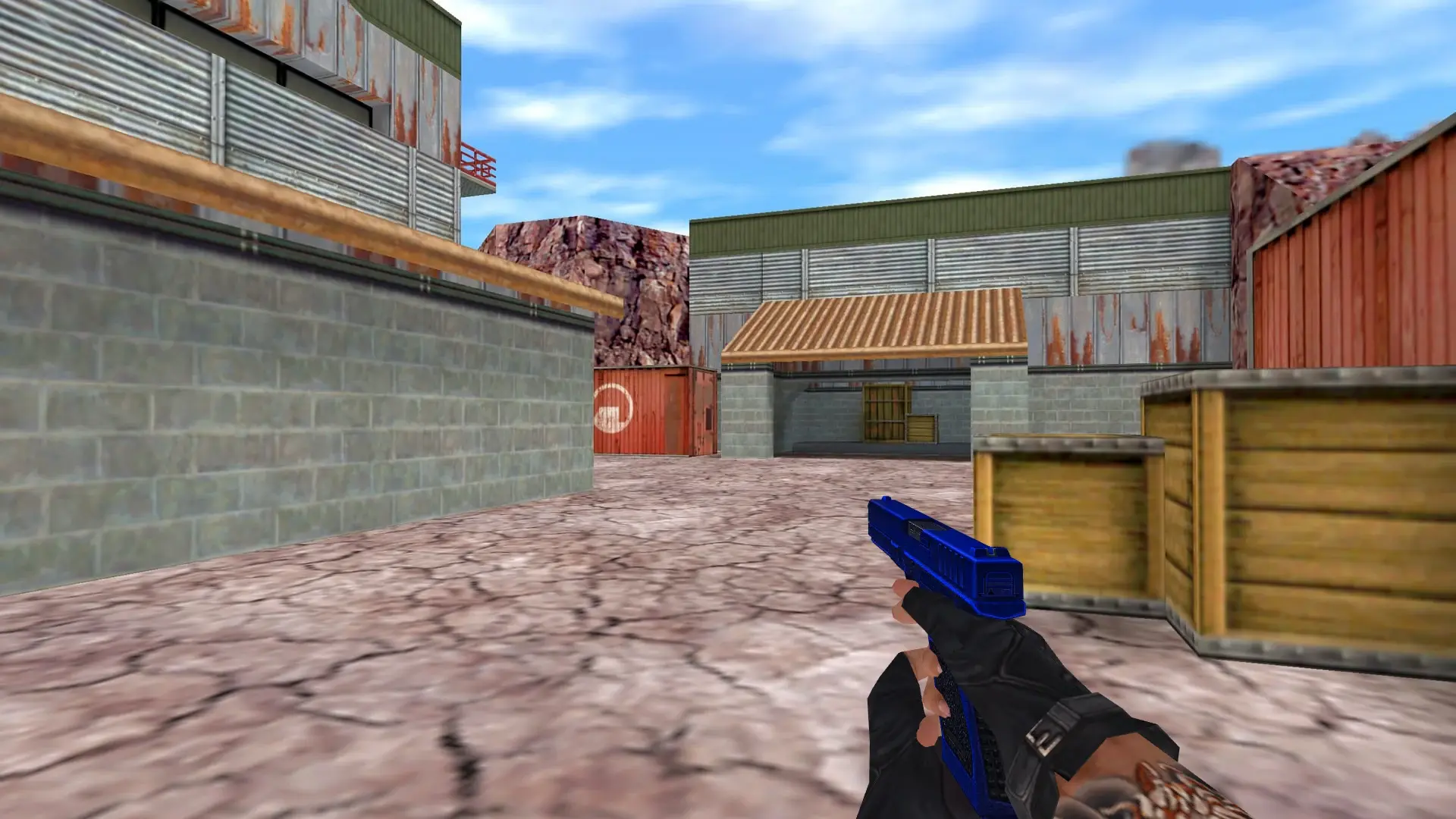 Glock-18 — Blue Weapons with Tattoo — de_nuke (first person)