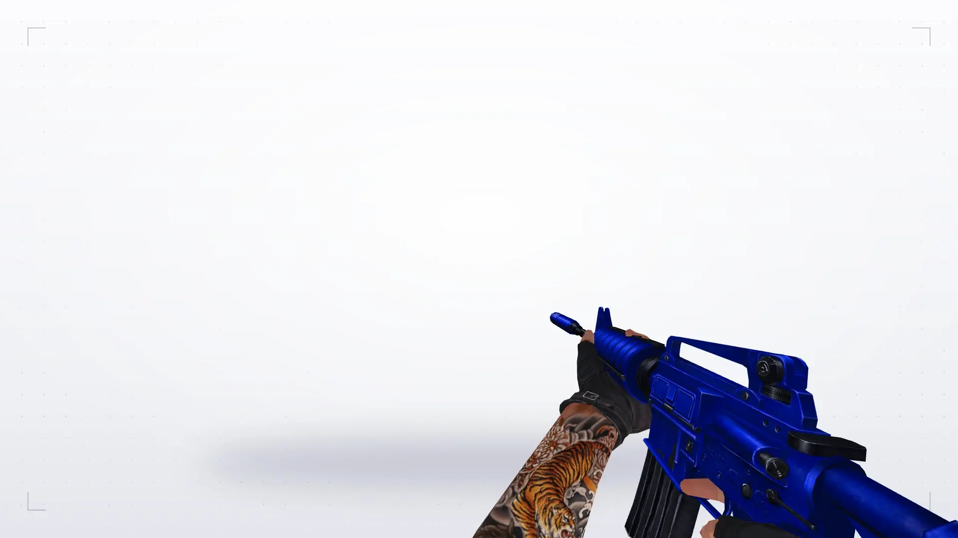 M4A1 — Blue Weapons with Tattoo — first person