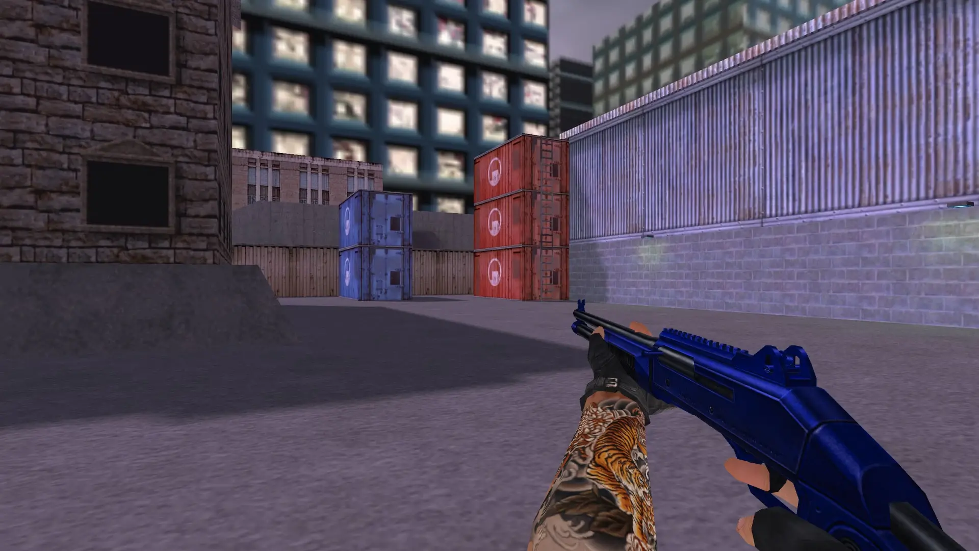 XM1014 — Blue Weapons with Tattoo — cs_assault (first person)