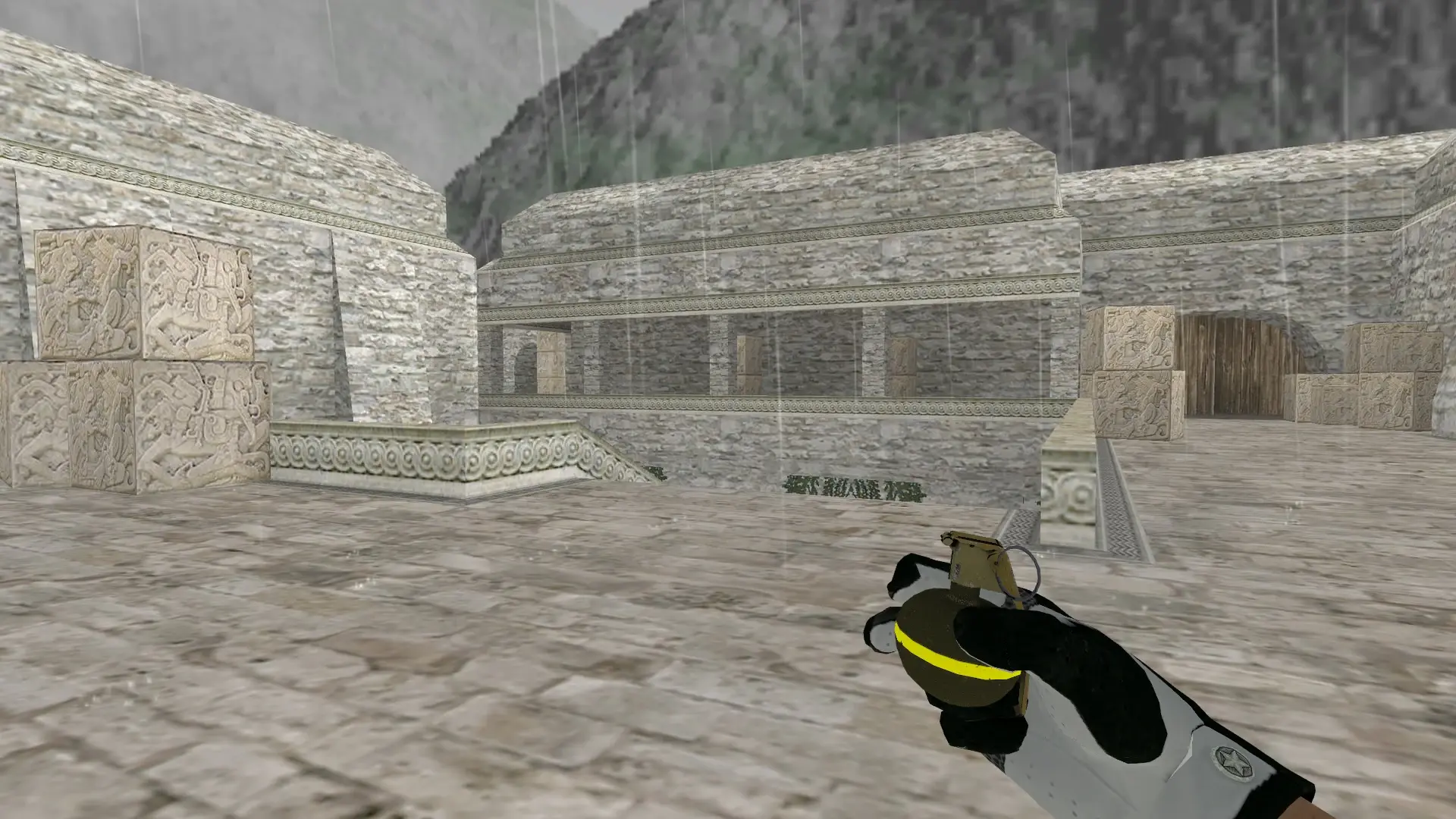 HE Grenade — Broken Fang Operation Skins — de_aztec (first person)