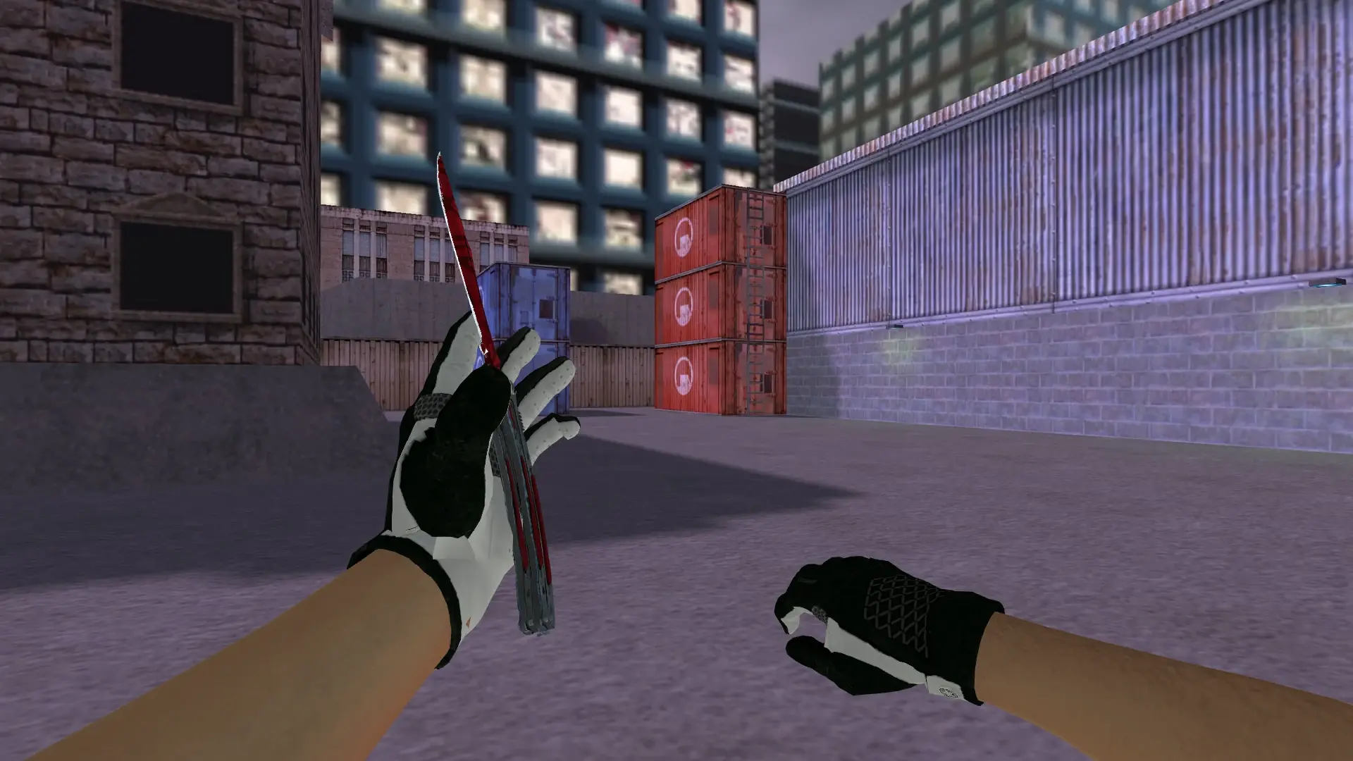 Knife — Broken Fang Operation Skins — cs_assault (first person)