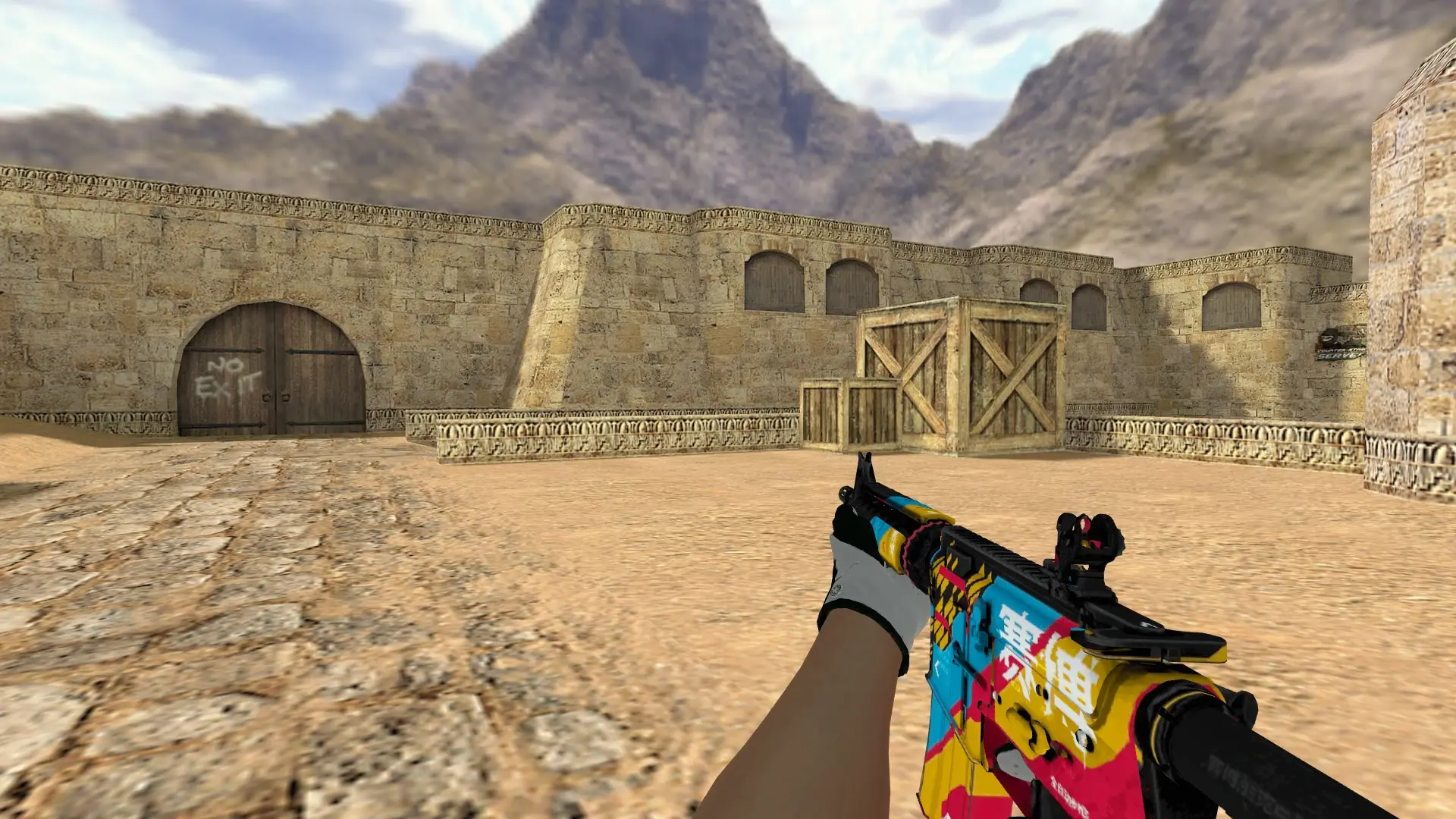 M4A1 — Broken Fang Operation Skins — de_dust2 (first person)