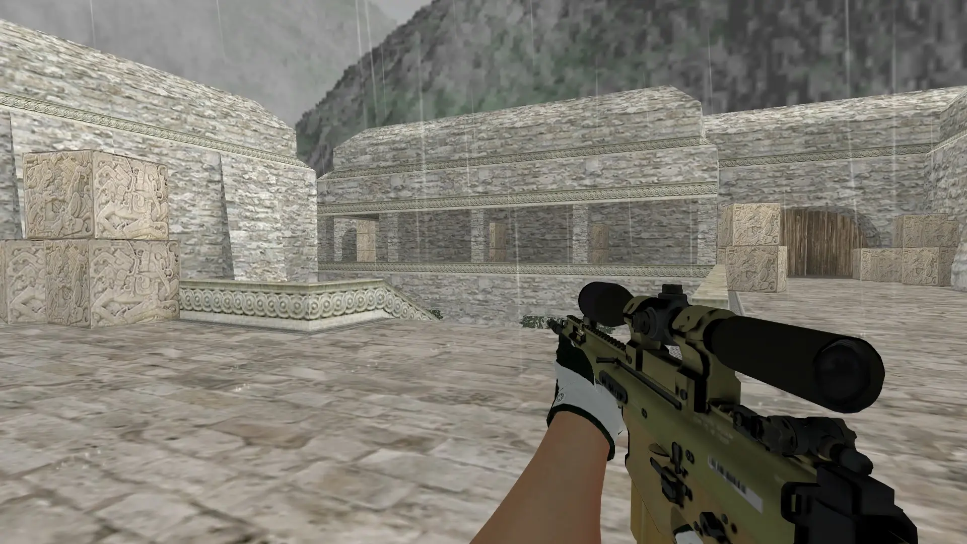 SG550 — Broken Fang Operation Skins — de_aztec (first person)