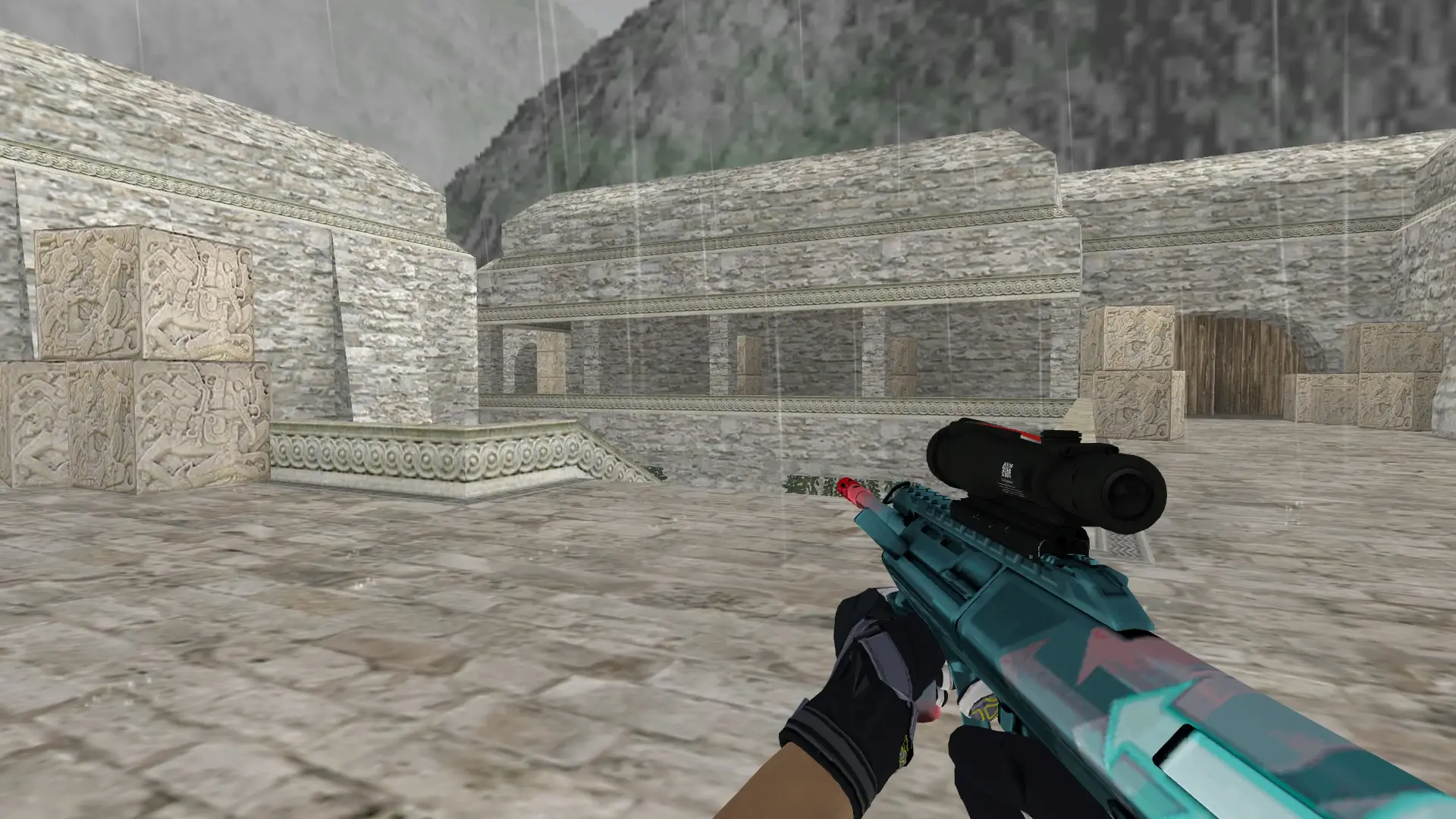 AUG — Moto Gloves Eclipse Pack — de_aztec (first person)