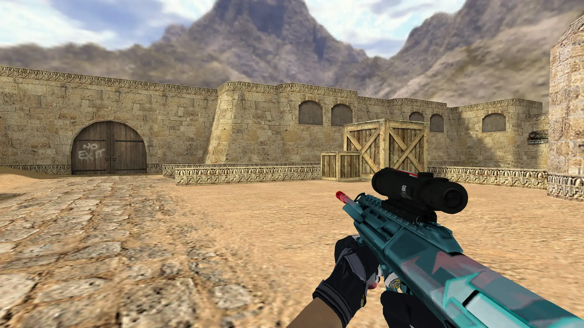 AUG — Moto Gloves Eclipse Pack — de_dust2 (first person)