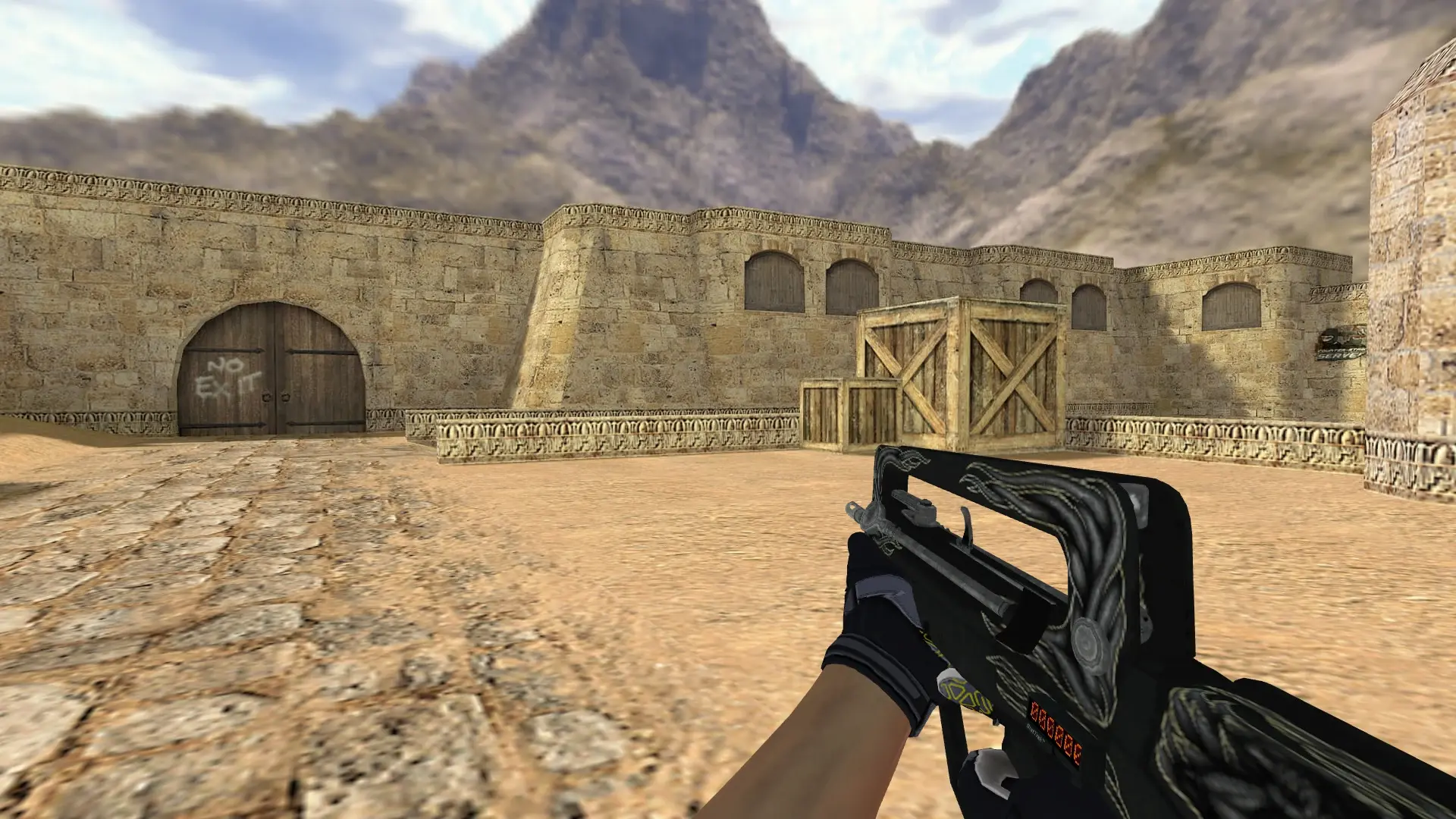 FAMAS — Moto Gloves Eclipse Pack — de_dust2 (first person)