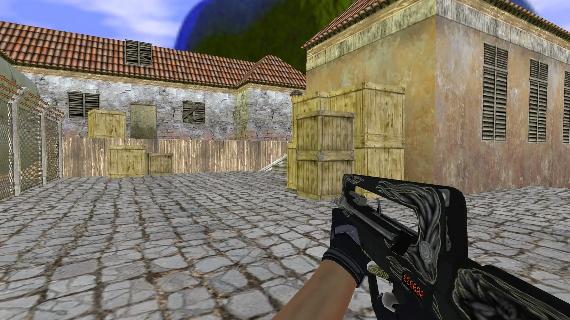 FAMAS — Moto Gloves Eclipse Pack — de_inferno (first person)