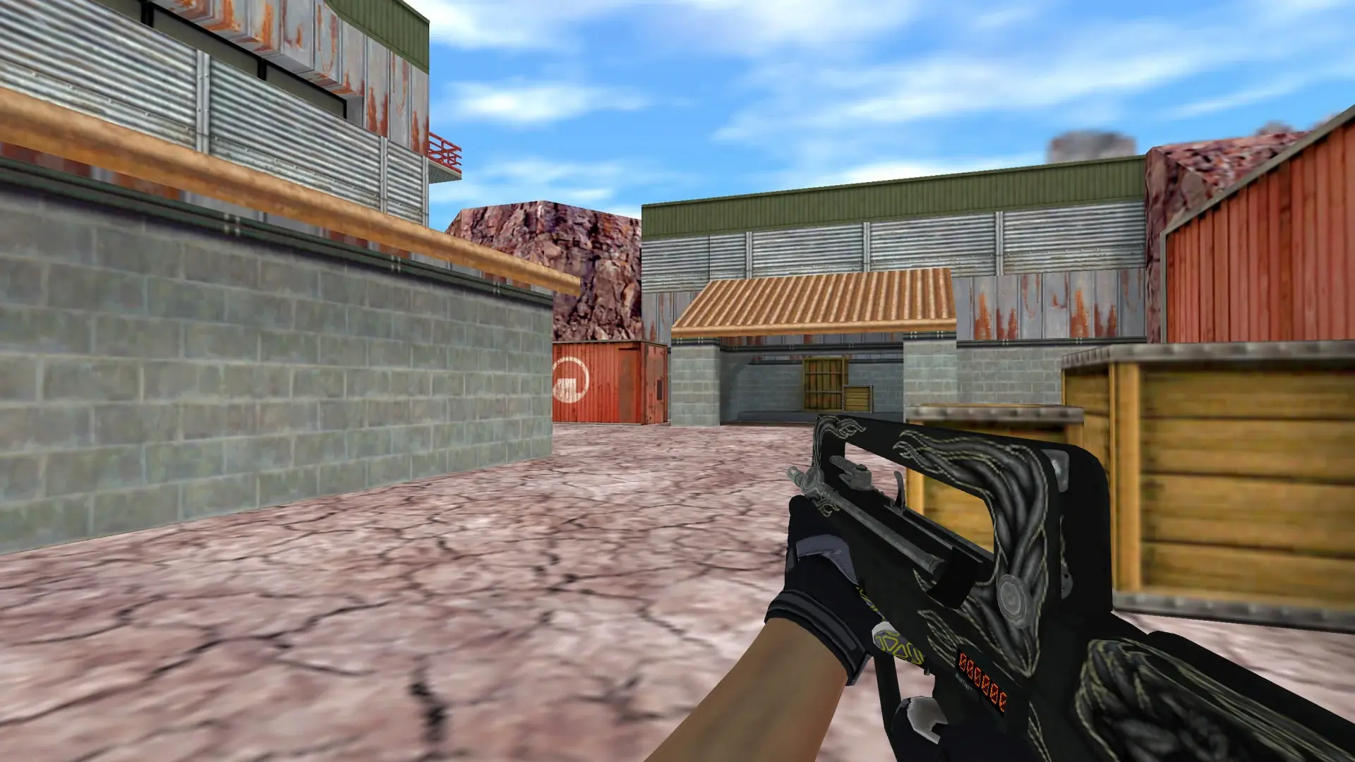 FAMAS — Moto Gloves Eclipse Pack — de_nuke (first person)