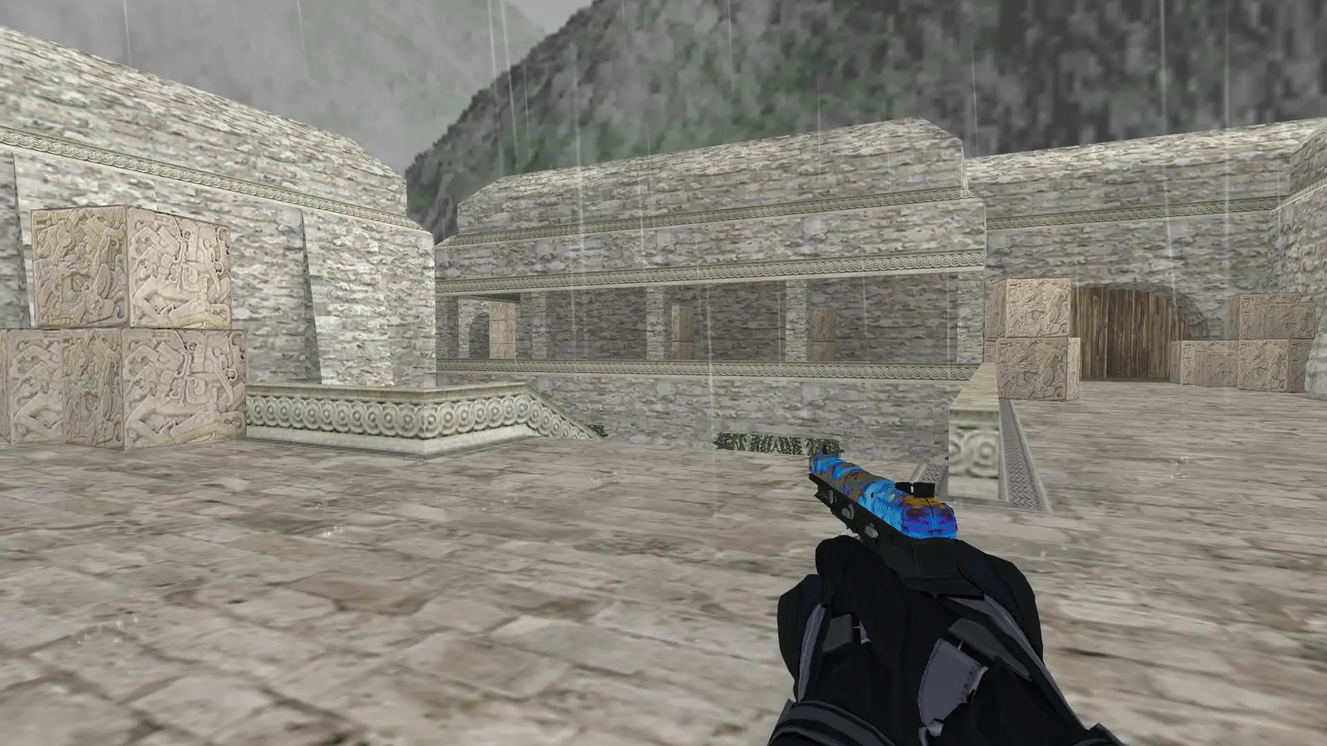 Five-SeveN — Moto Gloves Eclipse Pack — de_aztec (first person)
