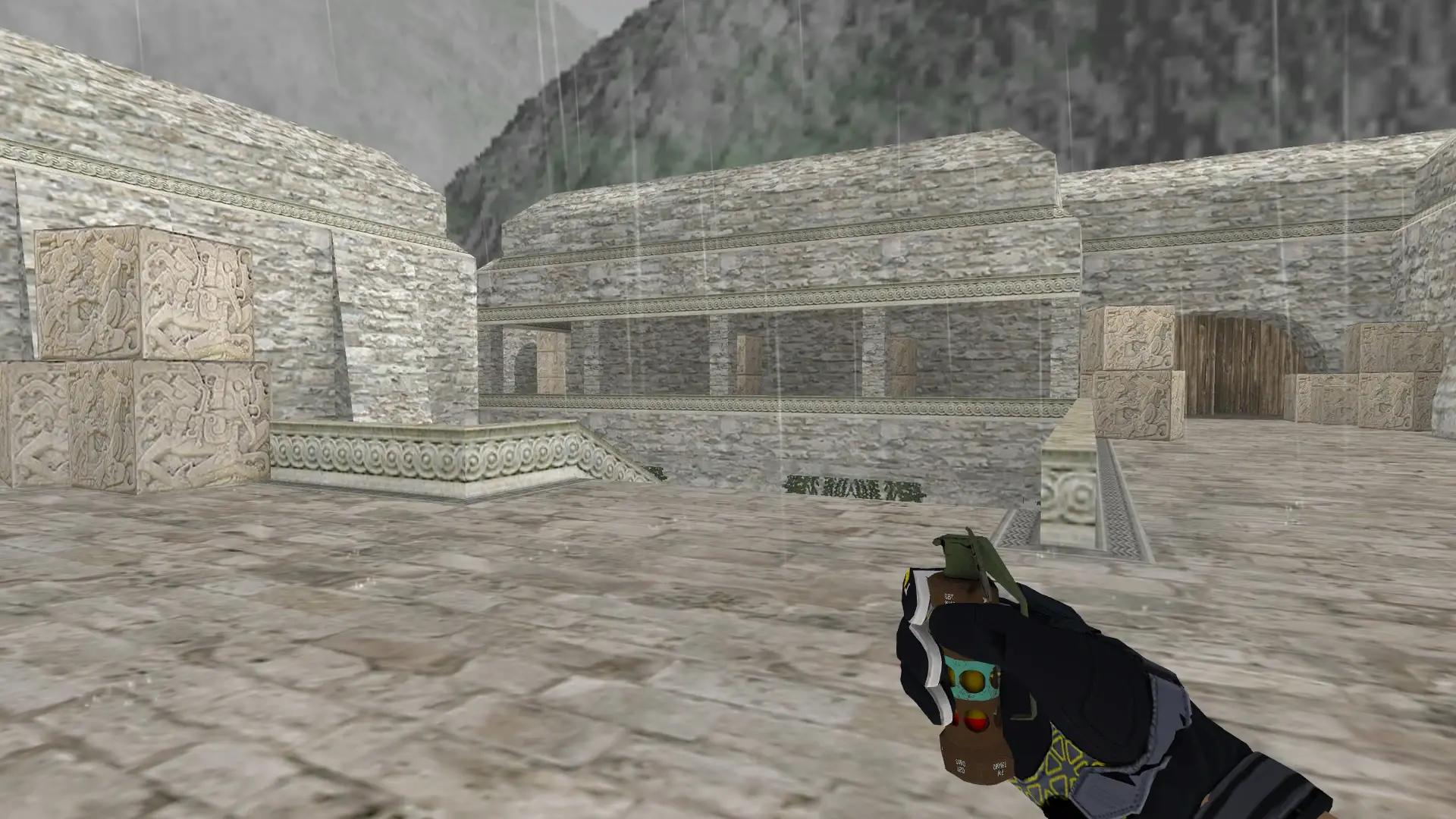 Flashbang — Moto Gloves Eclipse Pack — de_aztec (first person)