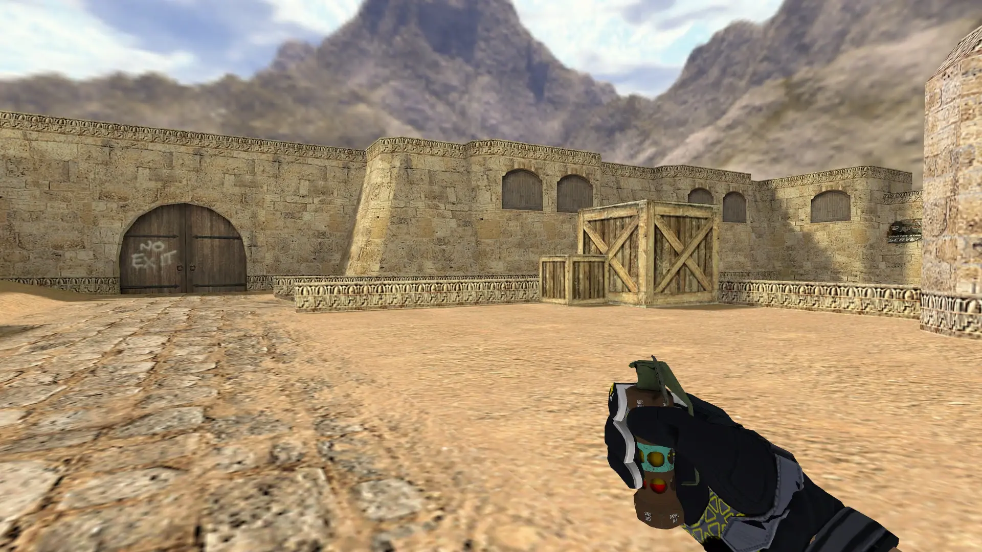 Flashbang — Moto Gloves Eclipse Pack — de_dust2 (first person)