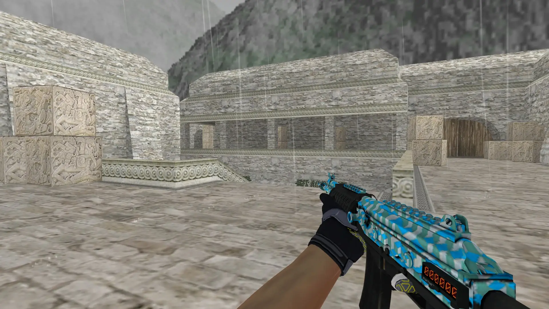 Galil AR — Moto Gloves Eclipse Pack — de_aztec (first person)