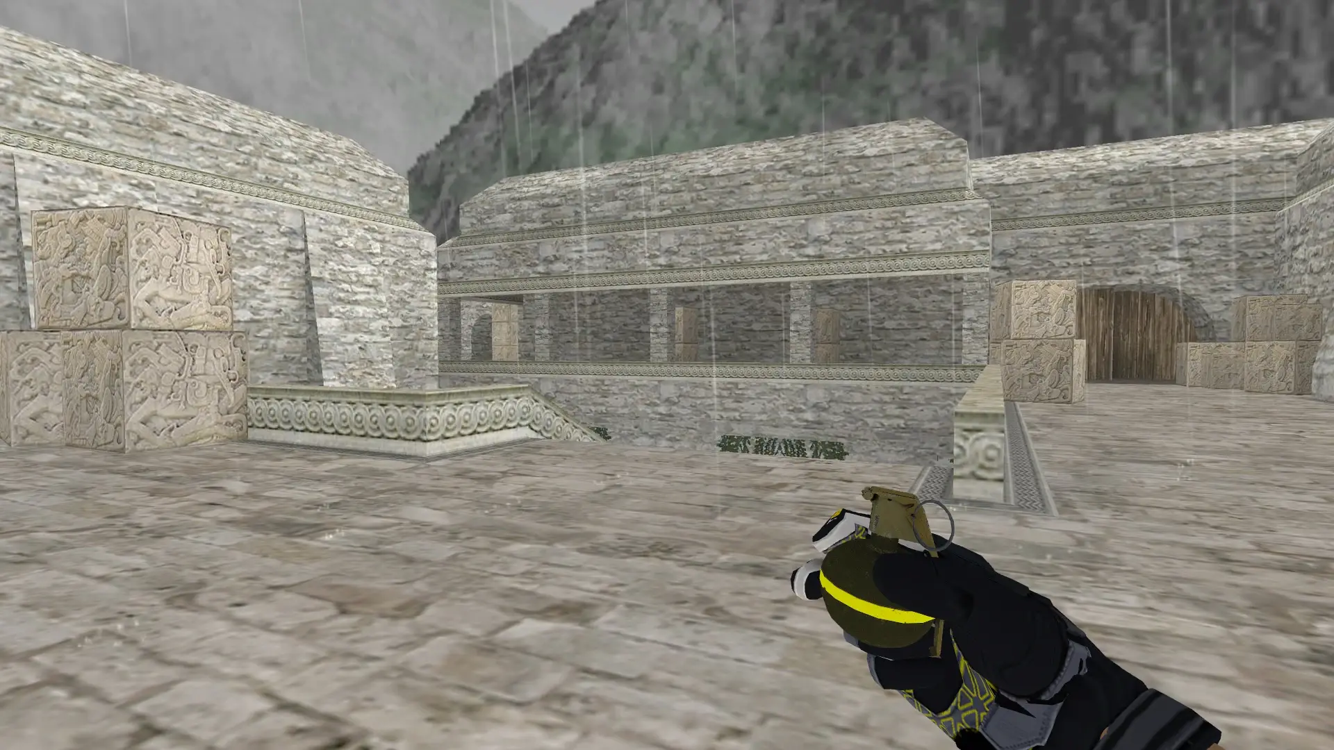 HE Grenade — Moto Gloves Eclipse Pack — de_aztec (first person)