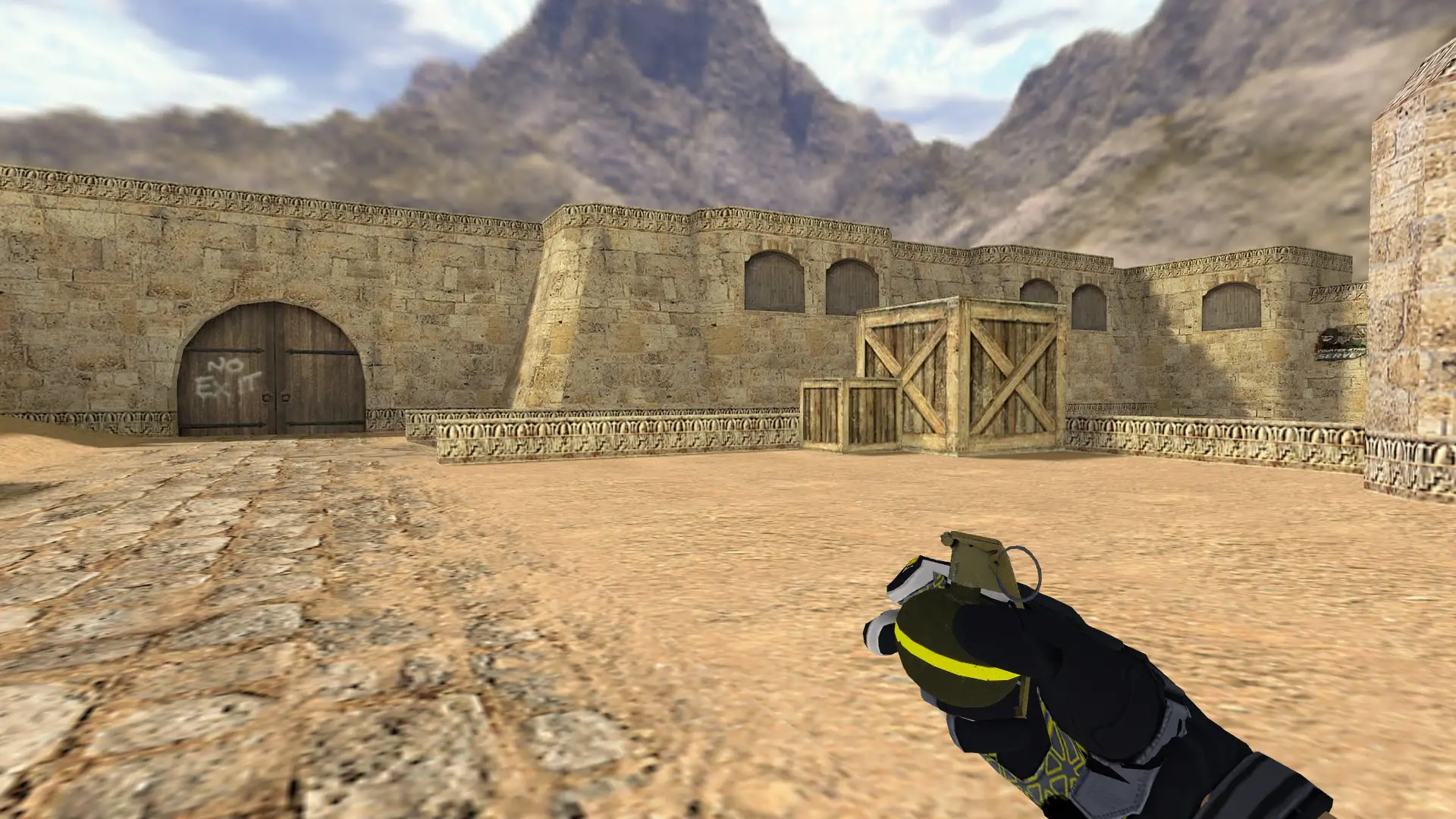 HE Grenade — Moto Gloves Eclipse Pack — de_dust2 (first person)
