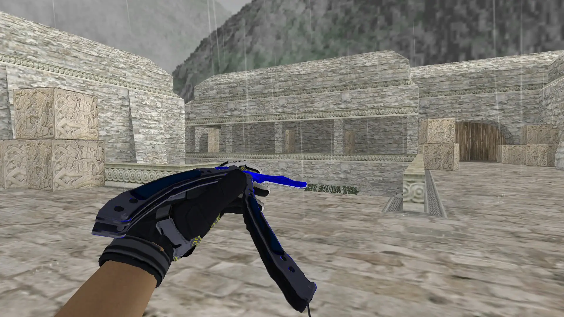 Knife — Moto Gloves Eclipse Pack — de_aztec (first person)