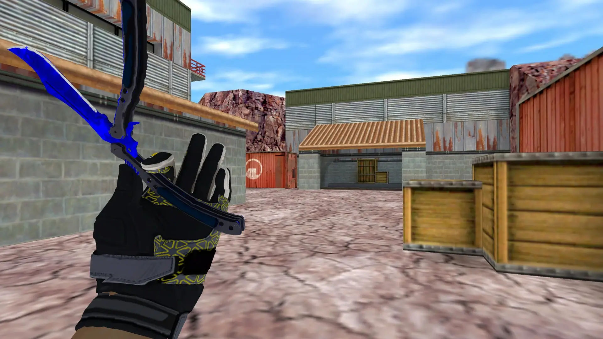 Knife — Moto Gloves Eclipse Pack — de_nuke (first person)