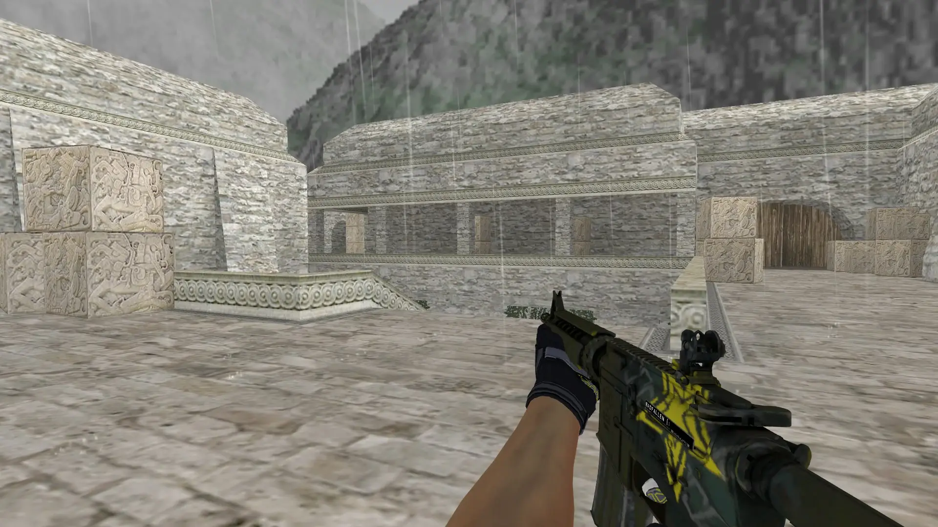 M4A1 — Moto Gloves Eclipse Pack — de_aztec (first person)