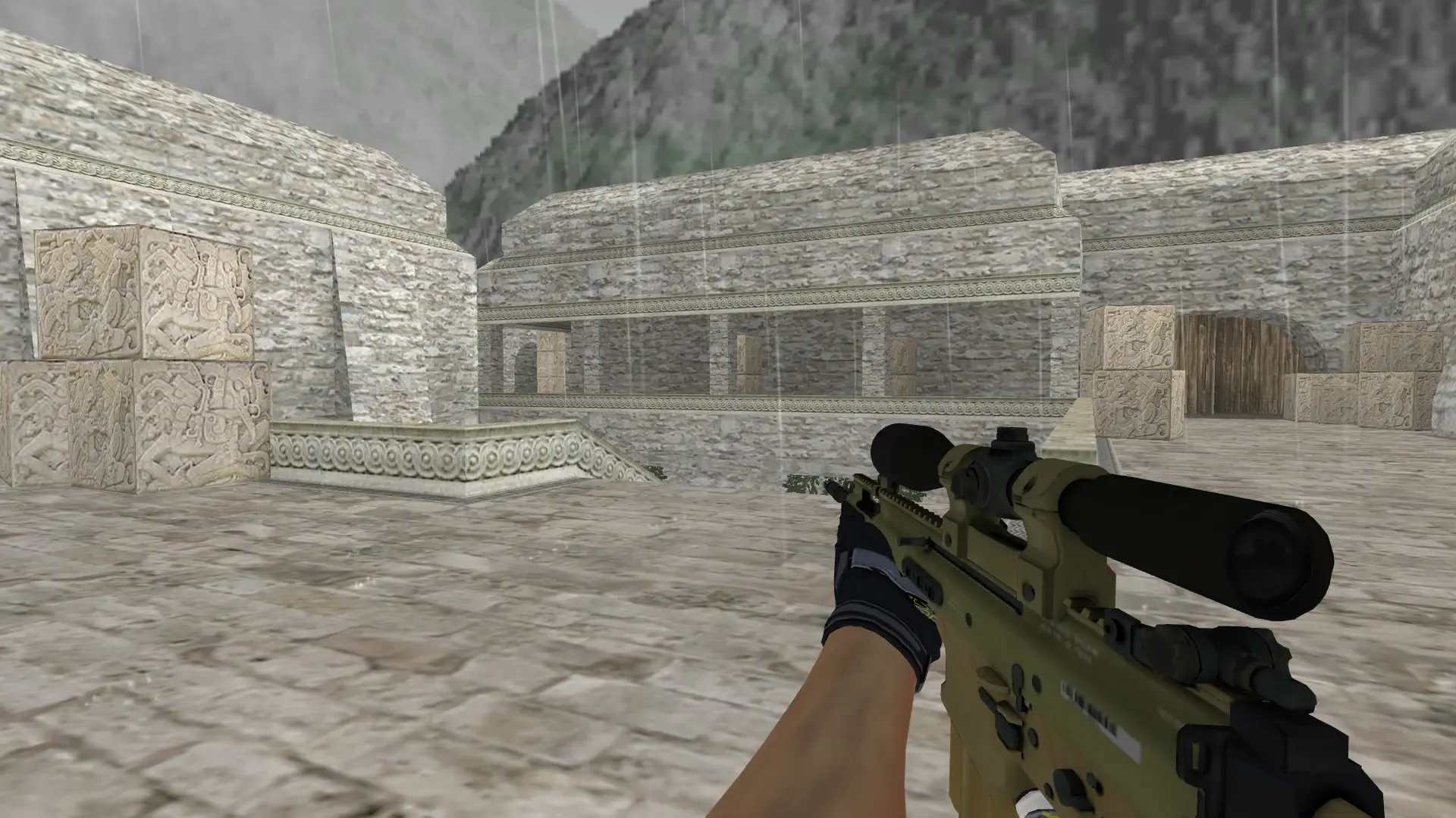SG550 — Moto Gloves Eclipse Pack — de_aztec (first person)