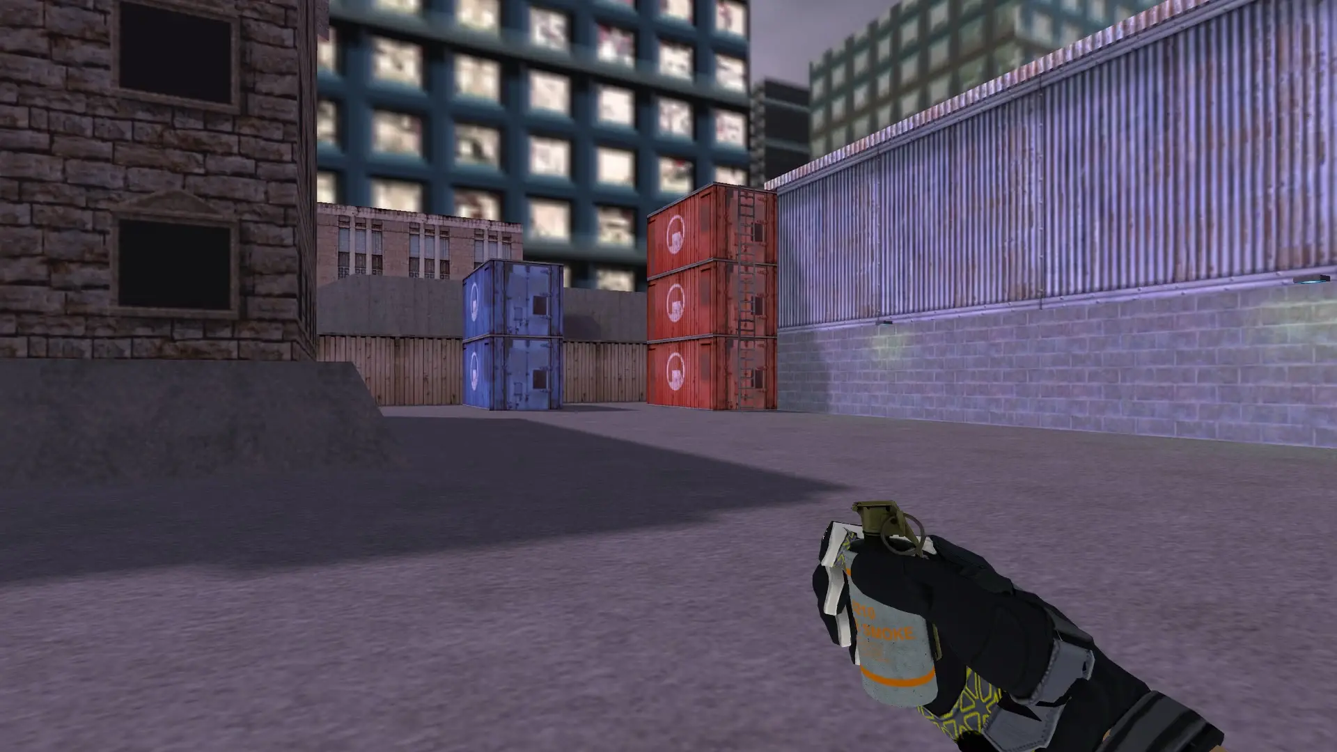 Smoke Grenade — Moto Gloves Eclipse Pack — cs_assault (first person)