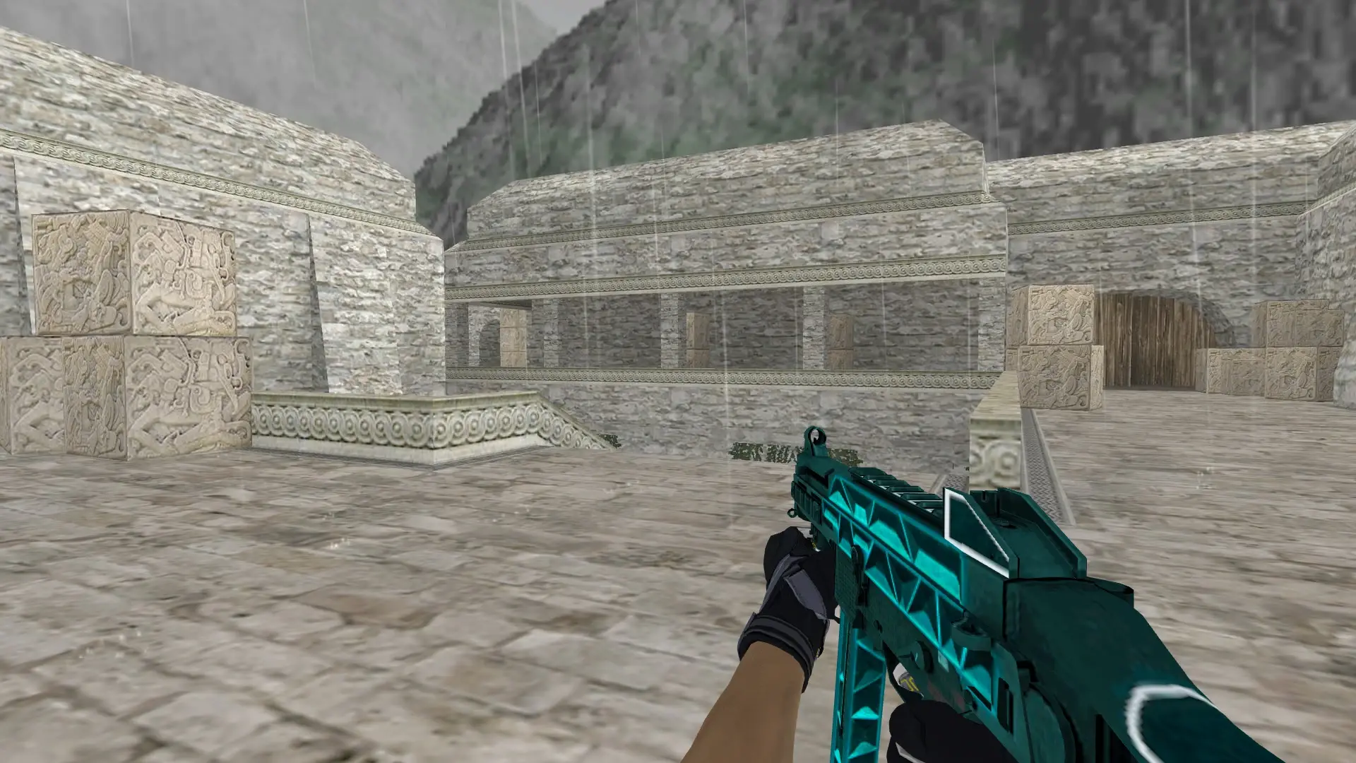 UMP-45 — Moto Gloves Eclipse Pack — de_aztec (first person)