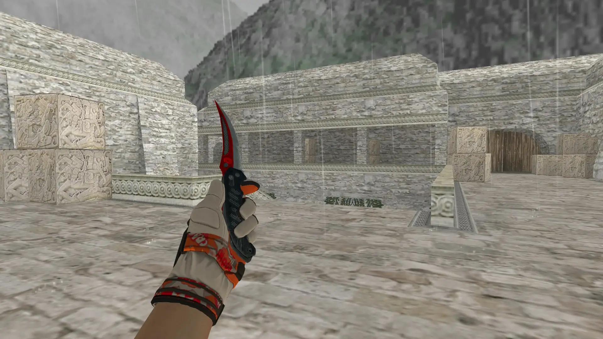Flip Autotronic — Moto Gloves POW! Pack — de_aztec (first person)