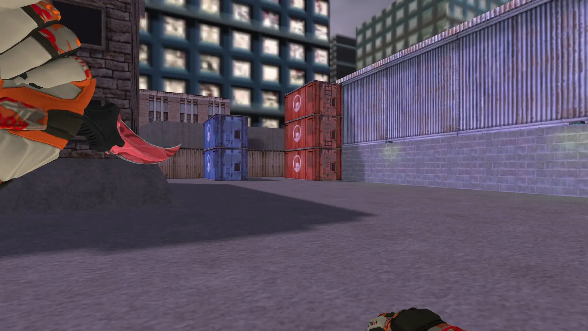 Karambit Slaughter — Moto Gloves POW! Pack — cs_assault (first person)