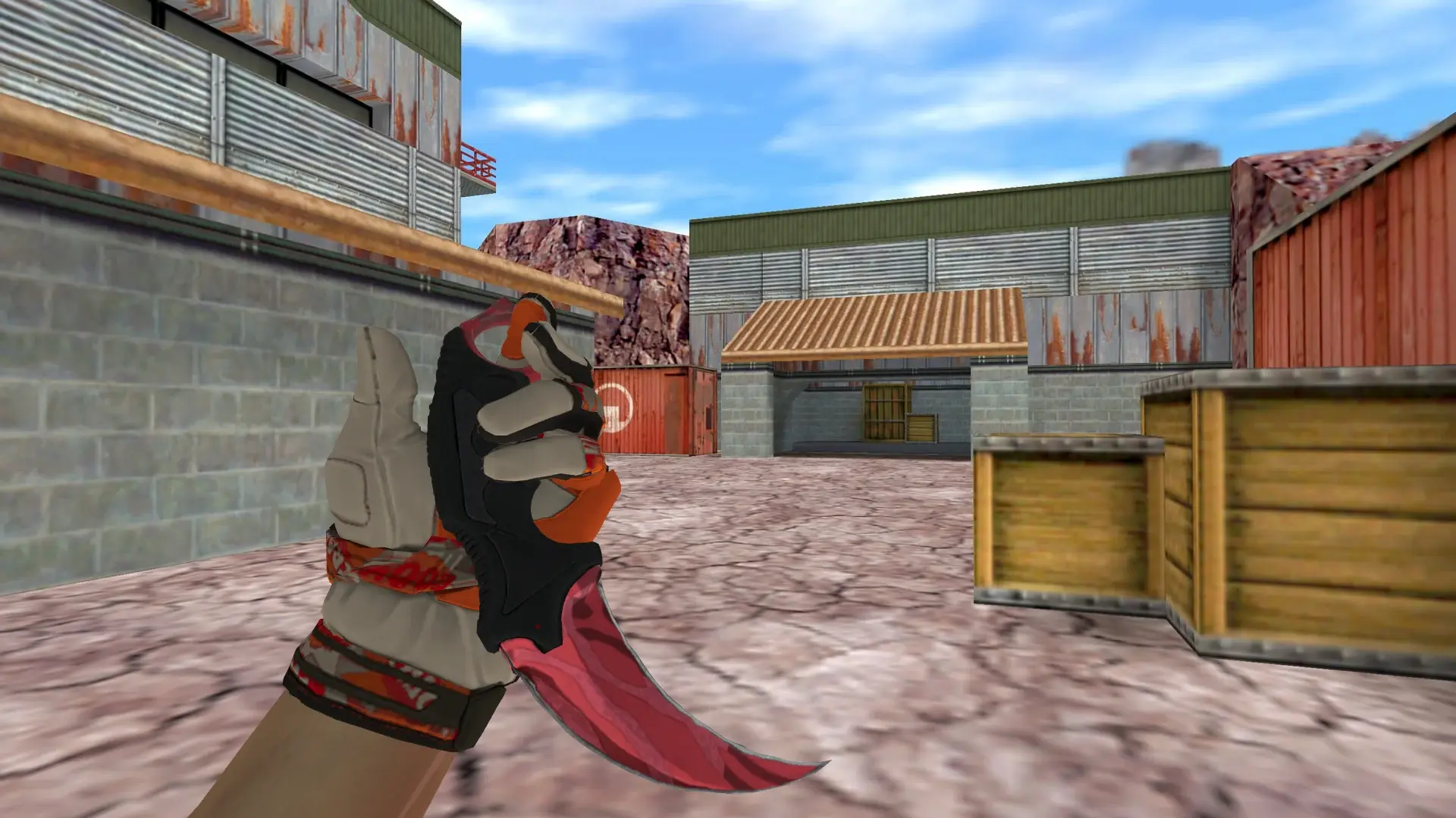 Karambit Slaughter — Moto Gloves POW! Pack — de_nuke (first person)