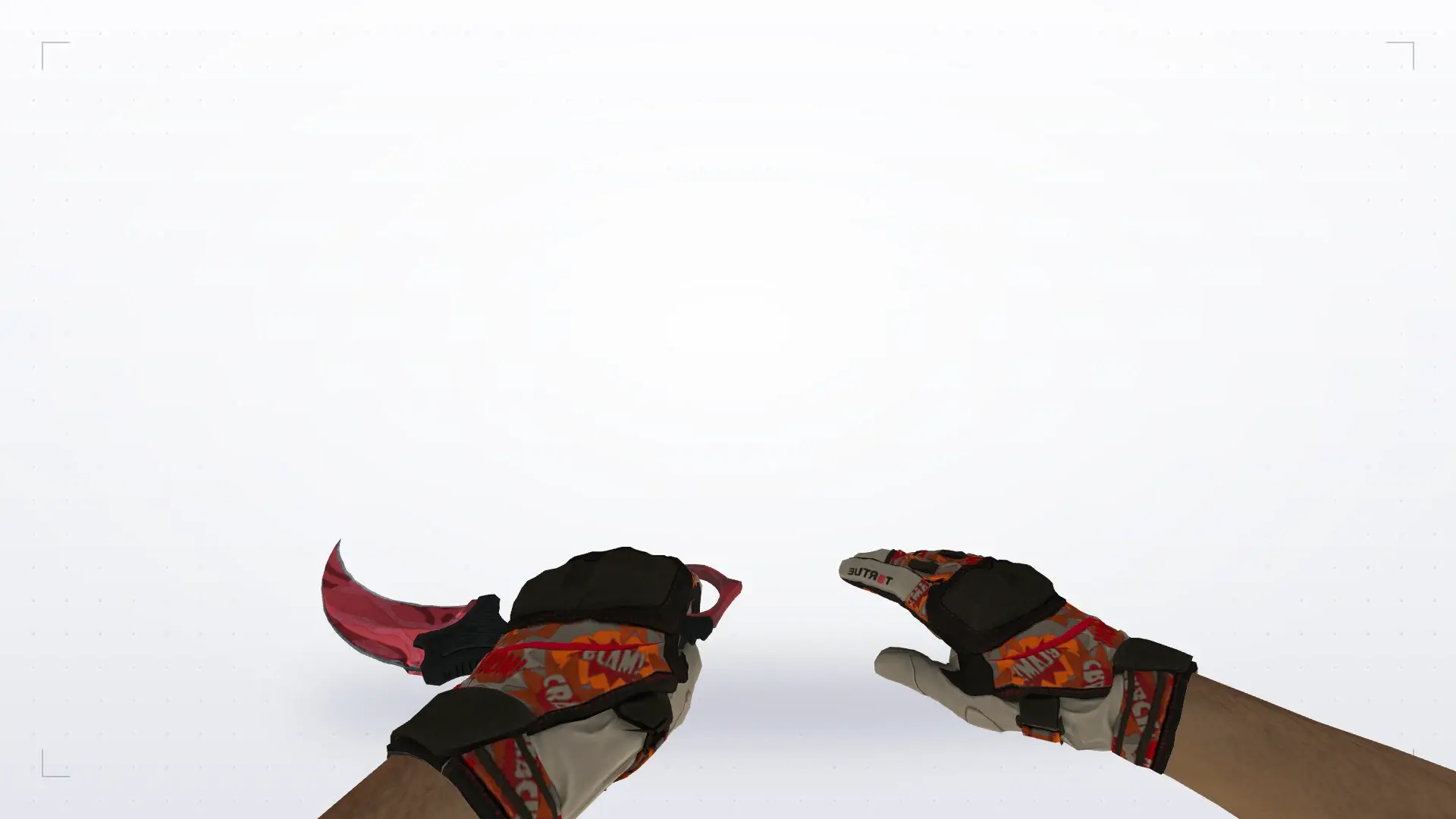 Karambit Slaughter — Moto Gloves POW! Pack — first person