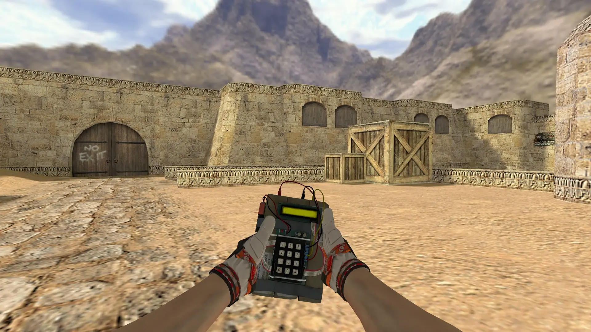 C4 — Moto Gloves POW! Pack — de_dust2 (first person)