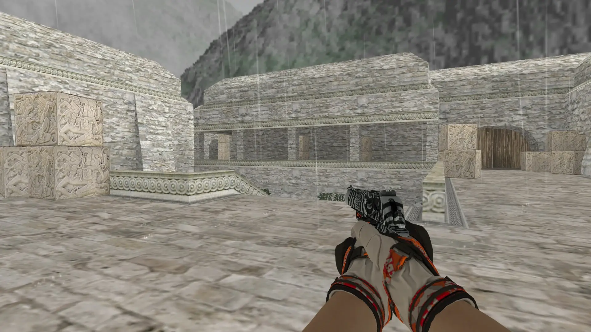 Desert Eagle — Moto Gloves POW! Pack — de_aztec (first person)