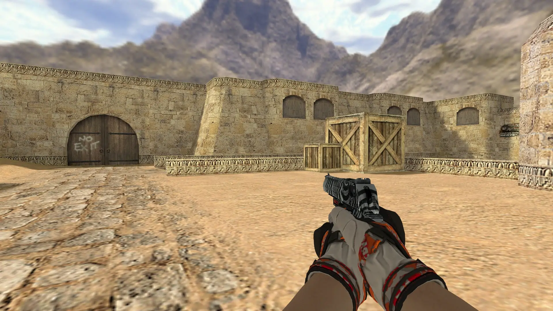 Desert Eagle — Moto Gloves POW! Pack — de_dust2 (first person)