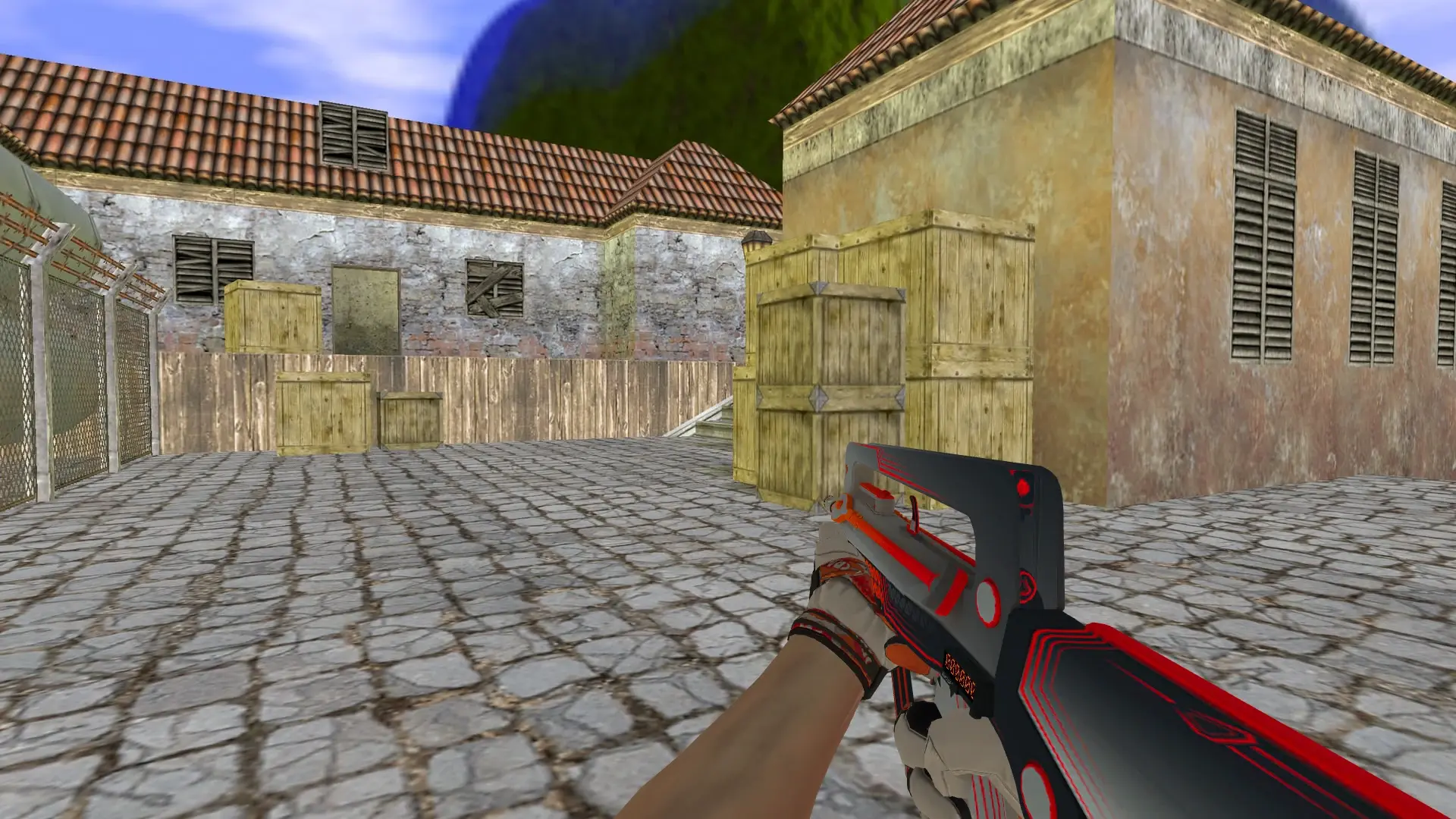 FAMAS — Moto Gloves POW! Pack — de_inferno (first person)