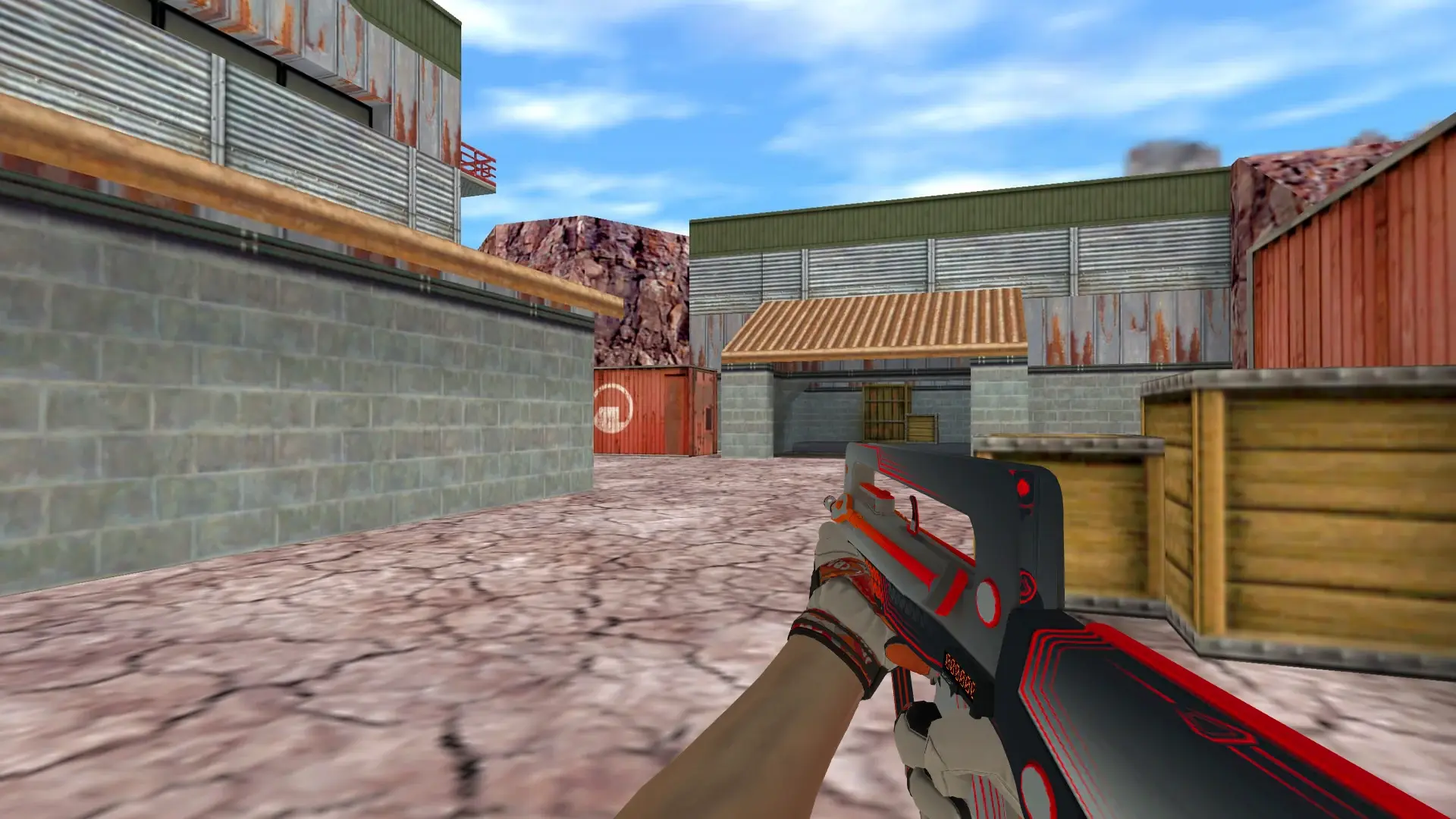 FAMAS — Moto Gloves POW! Pack — de_nuke (first person)